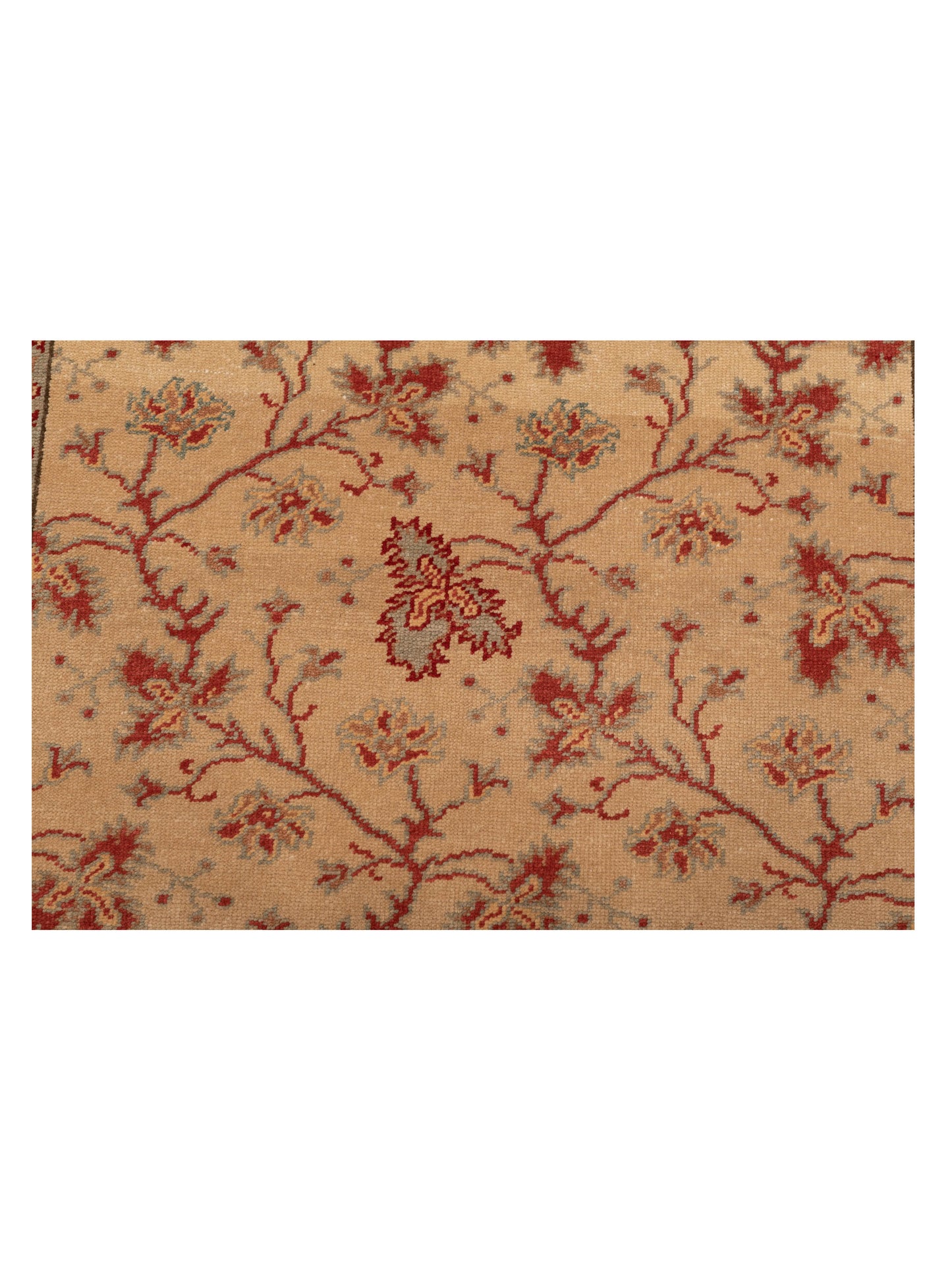 Antique Loom 107938 Beige Red 4x6.4 Hand Knotted Rug