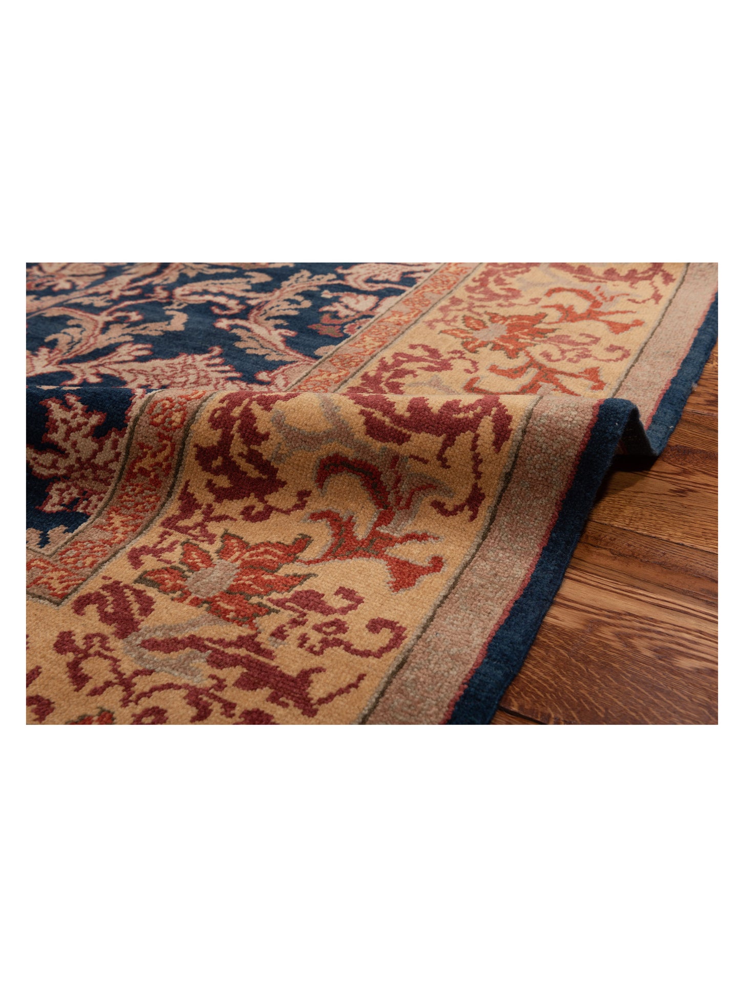 Antique Loom 120636 Navy Gold 6.10x8.8 Hand Knotted Rug
