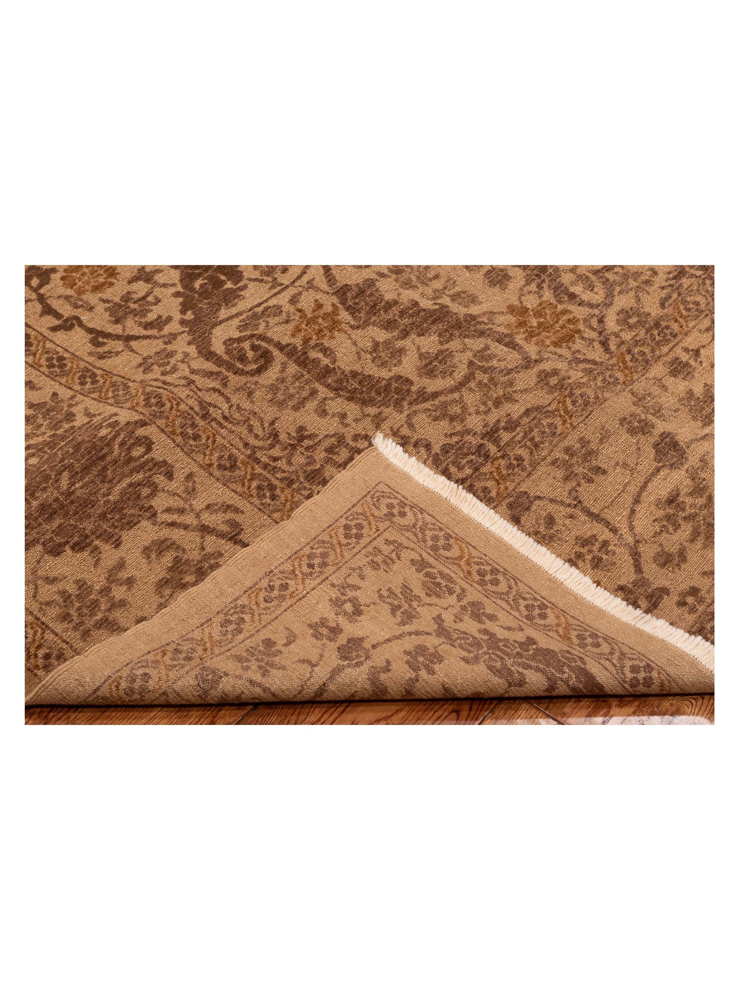 Defne Orchid Brown Brown 9.3x11.9 Hand Knotted Rug
