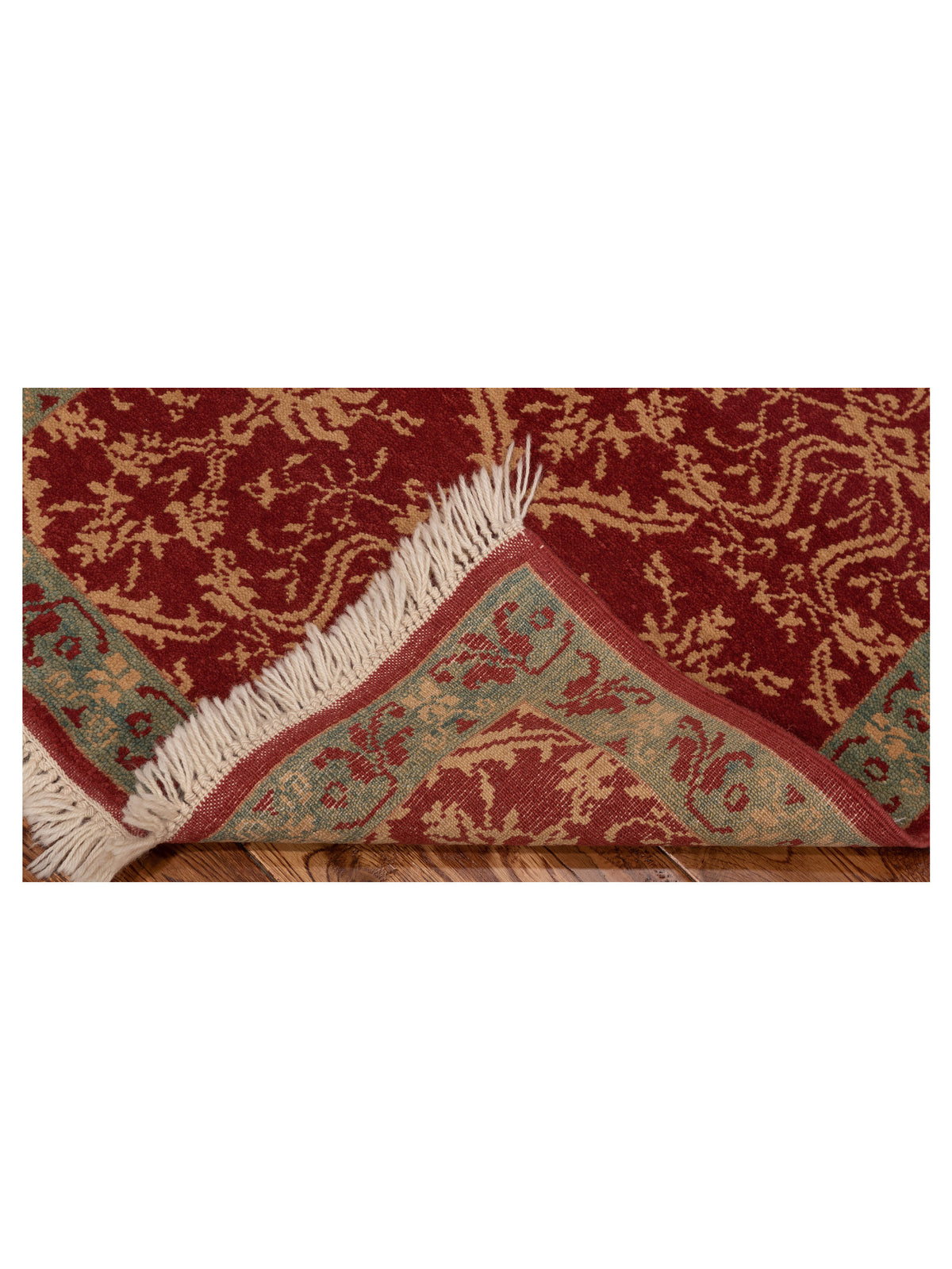 Antique Loom 104497 Red Blue 2.6x8.2 Hand Knotted Rug
