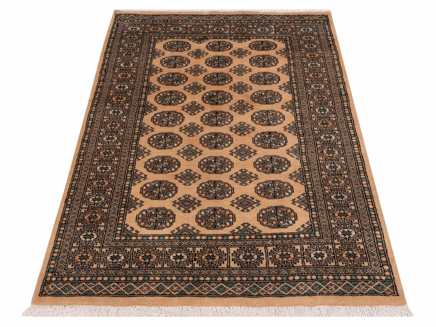 Bokhara 147898 Beige Beige 4x6.1 Hand Knotted Rug