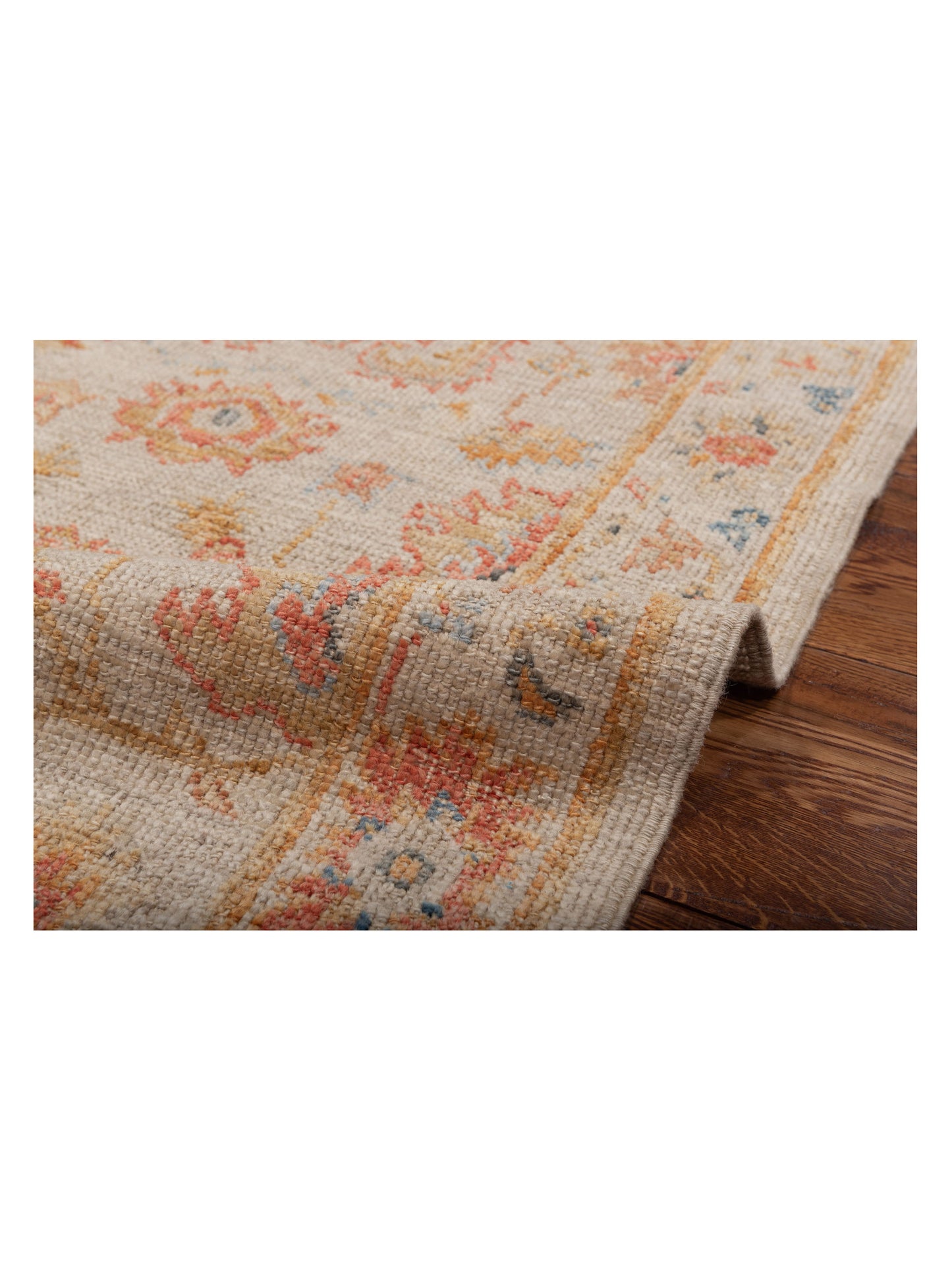 Angora Oushak 146506 Ivory Ivory 2.7x11.11 Hand Knotted Rug