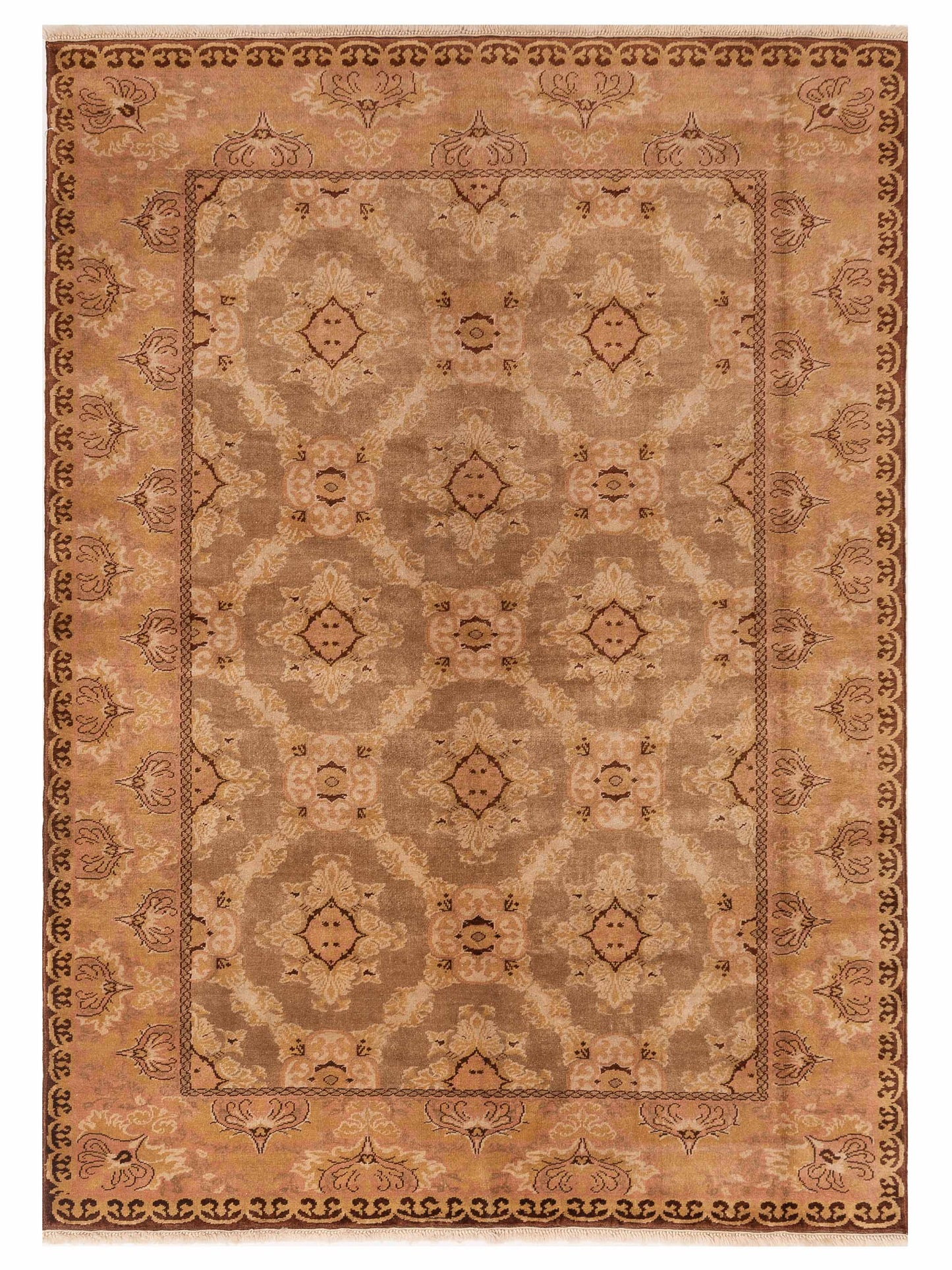Pasha Antique Loom  Olive Brown Traditional