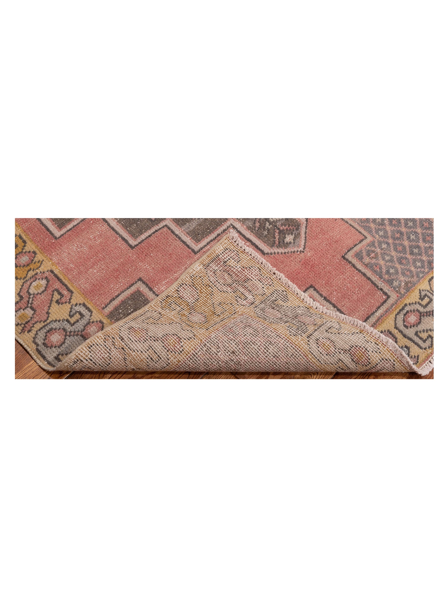 Old Anatolian 149864 Pink Beige 4.1x8.5 Hand Knotted Rug