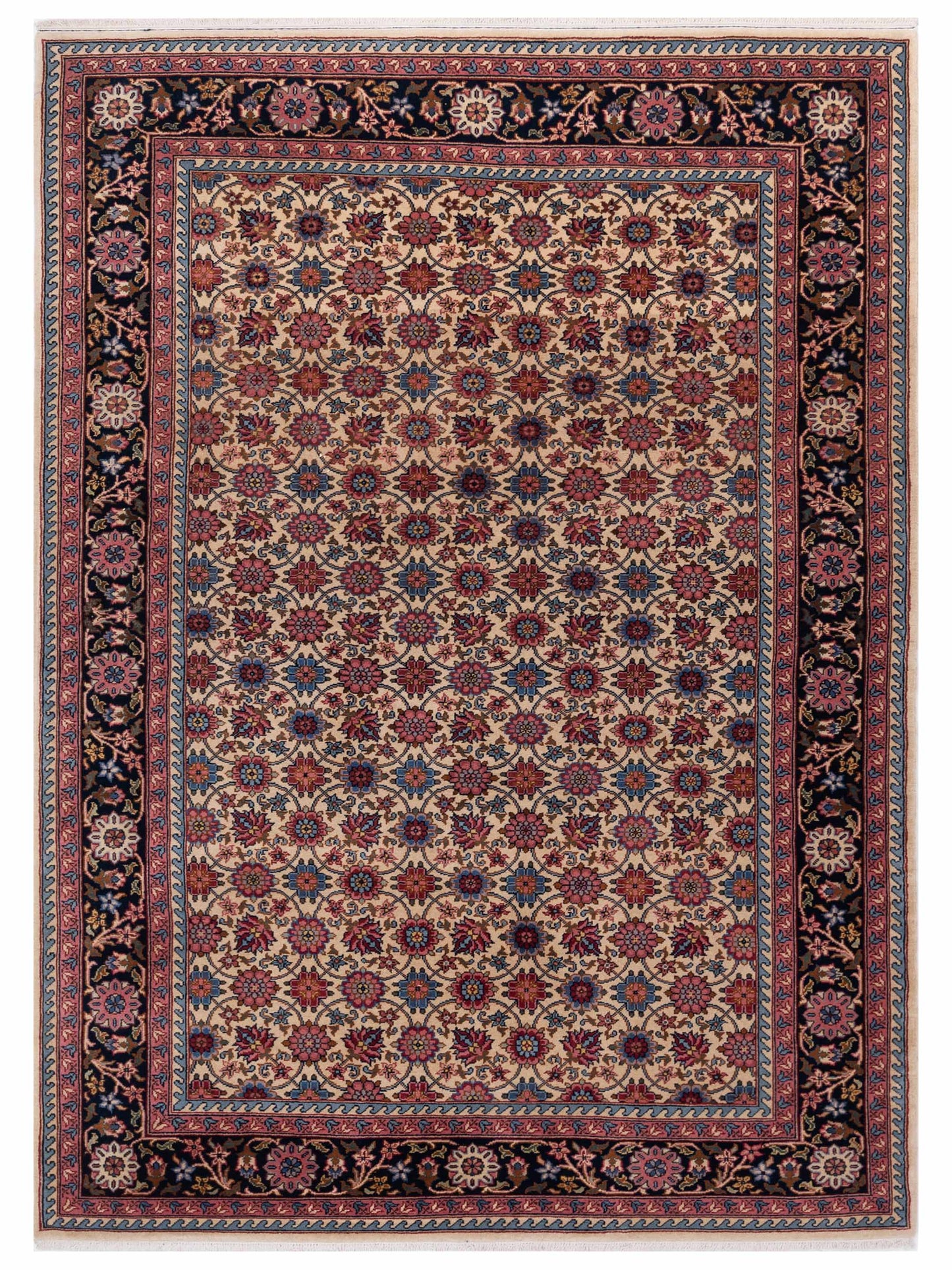 Rajpur Crown  Ivory Navy Traditional