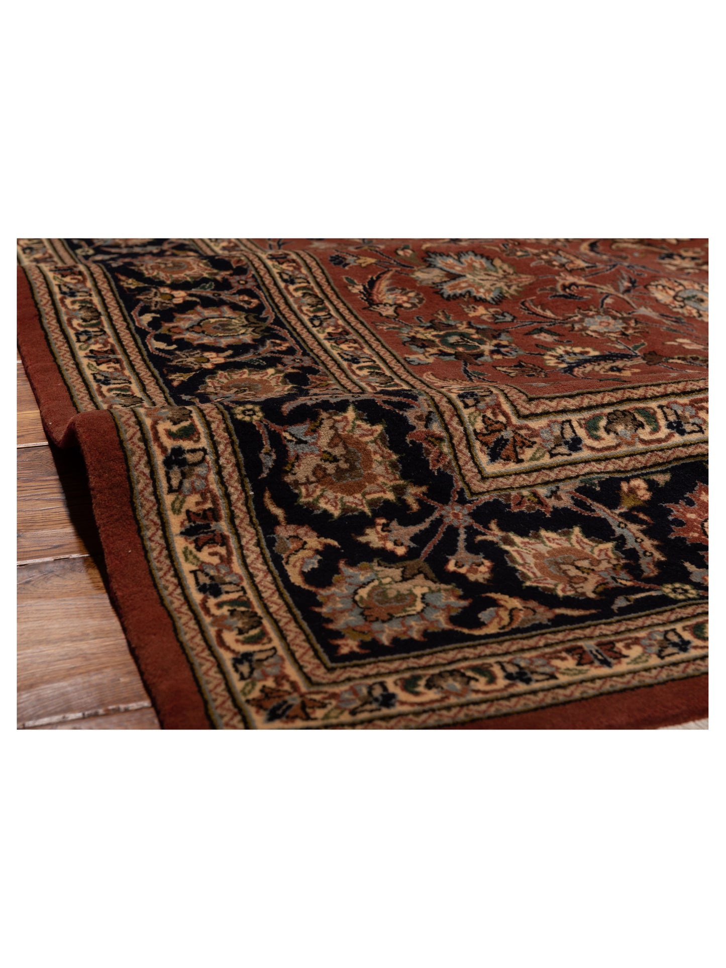 Magnolia 148539 Rust Black 7.2x8.10 Hand Knotted Rug