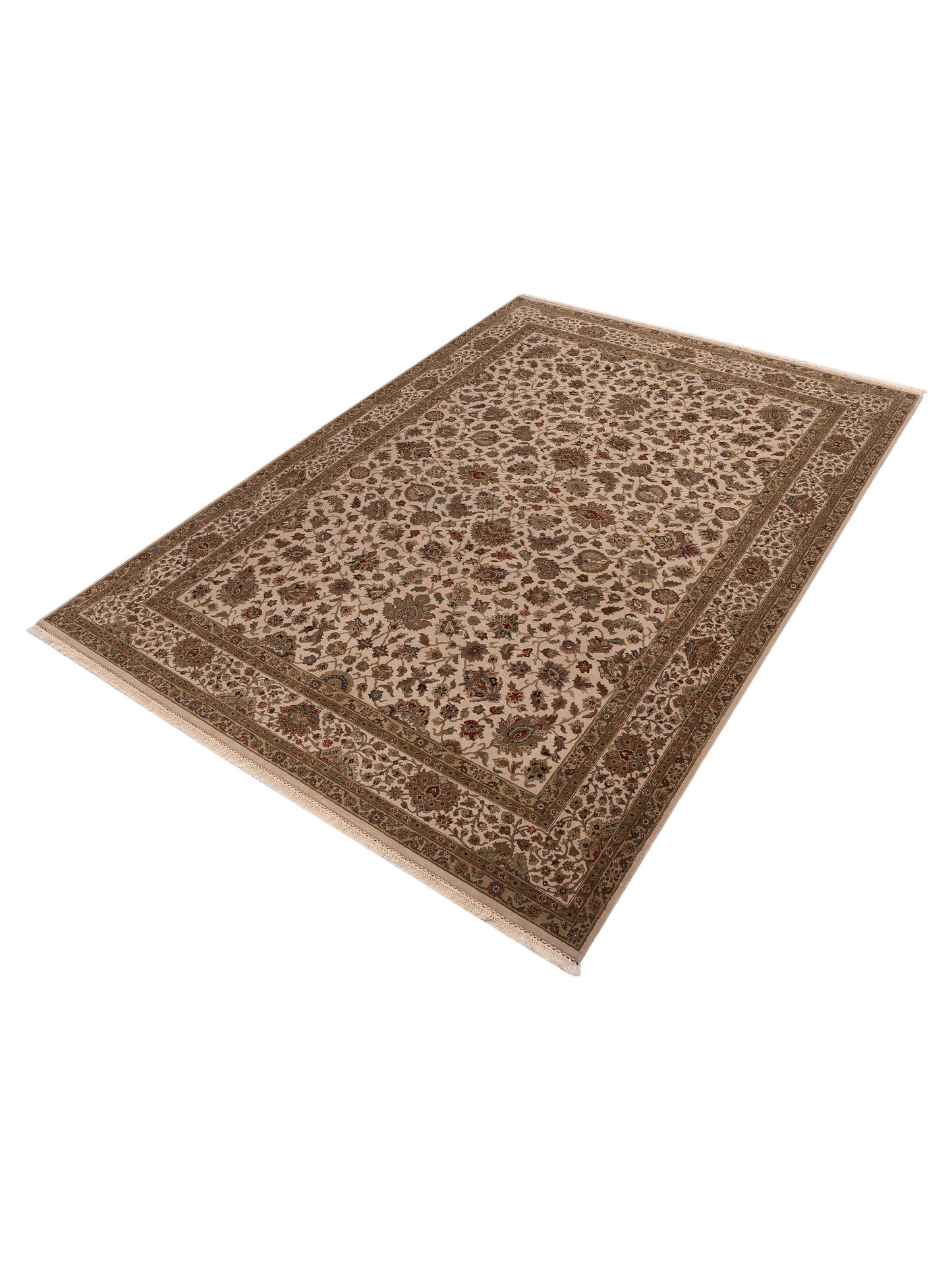 Crown 115755 Ivory Ivory 10.2x14 Hand Knotted Rug