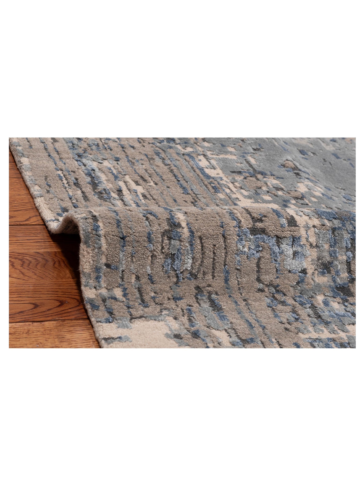 Tibetino 153848 Silver Blue 8x10 Hand Knotted Rug