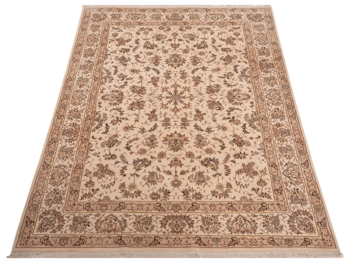 Magnolia 121076 Ivory Ivory 9x12 Hand Knotted Rug