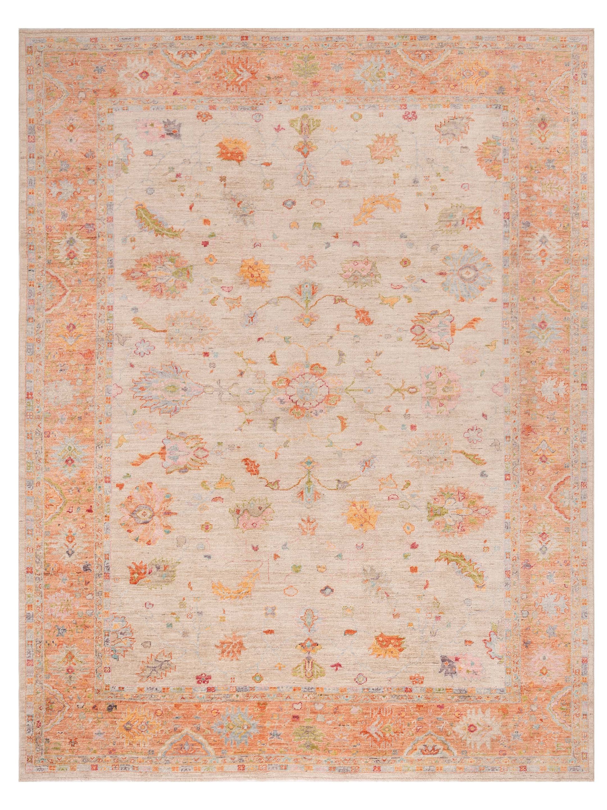 Anadol Angora Oushak  Beige Orange Traditional