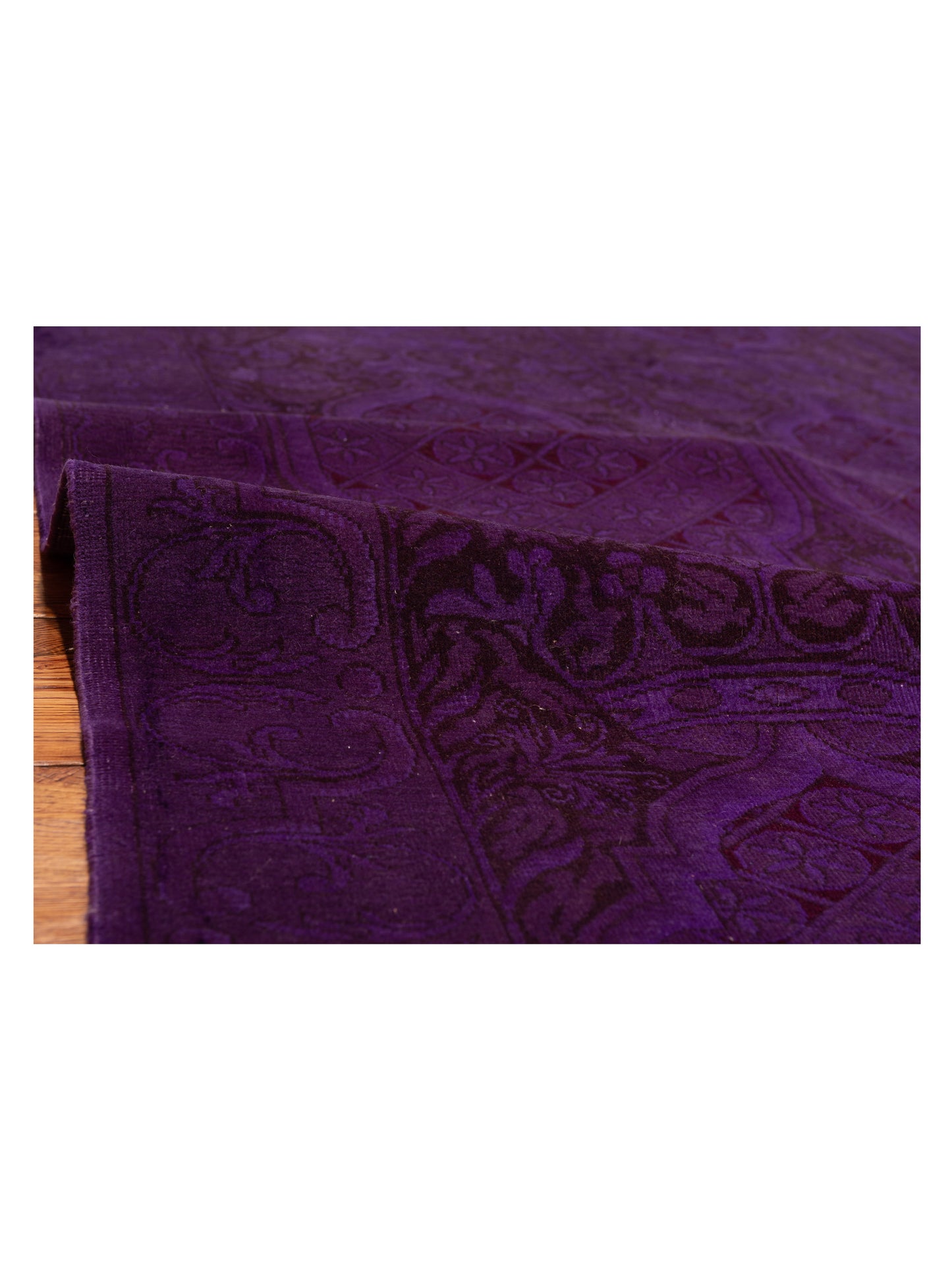 Vintage 110499 Purple 5.10x7.5 Hand Knotted Rug