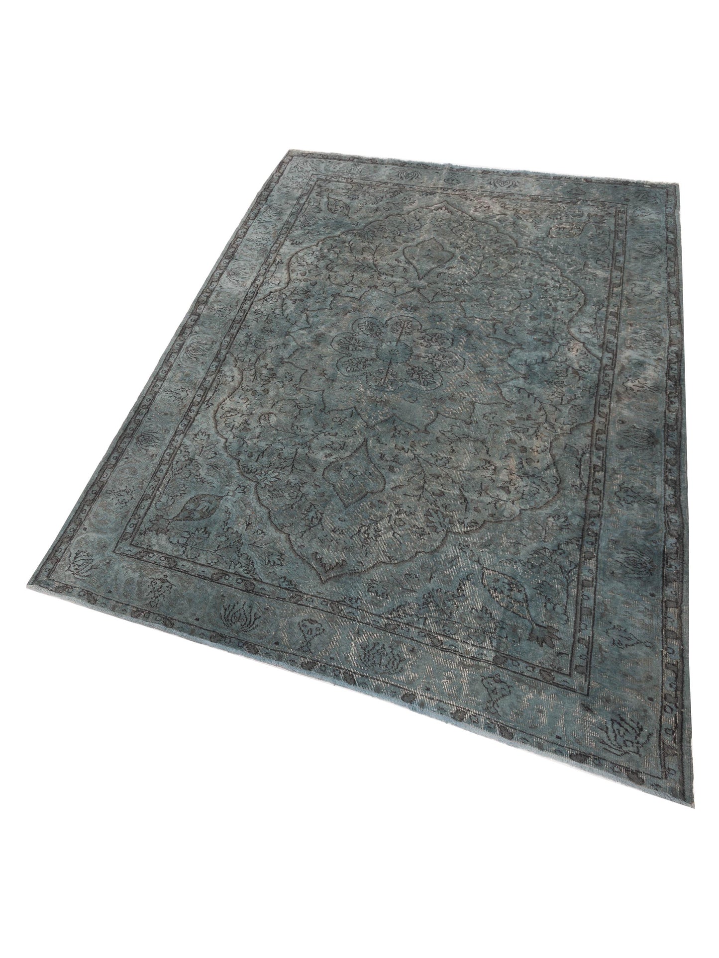 Vintage 114646 Blue 6.10x9.5 Hand Knotted Rug