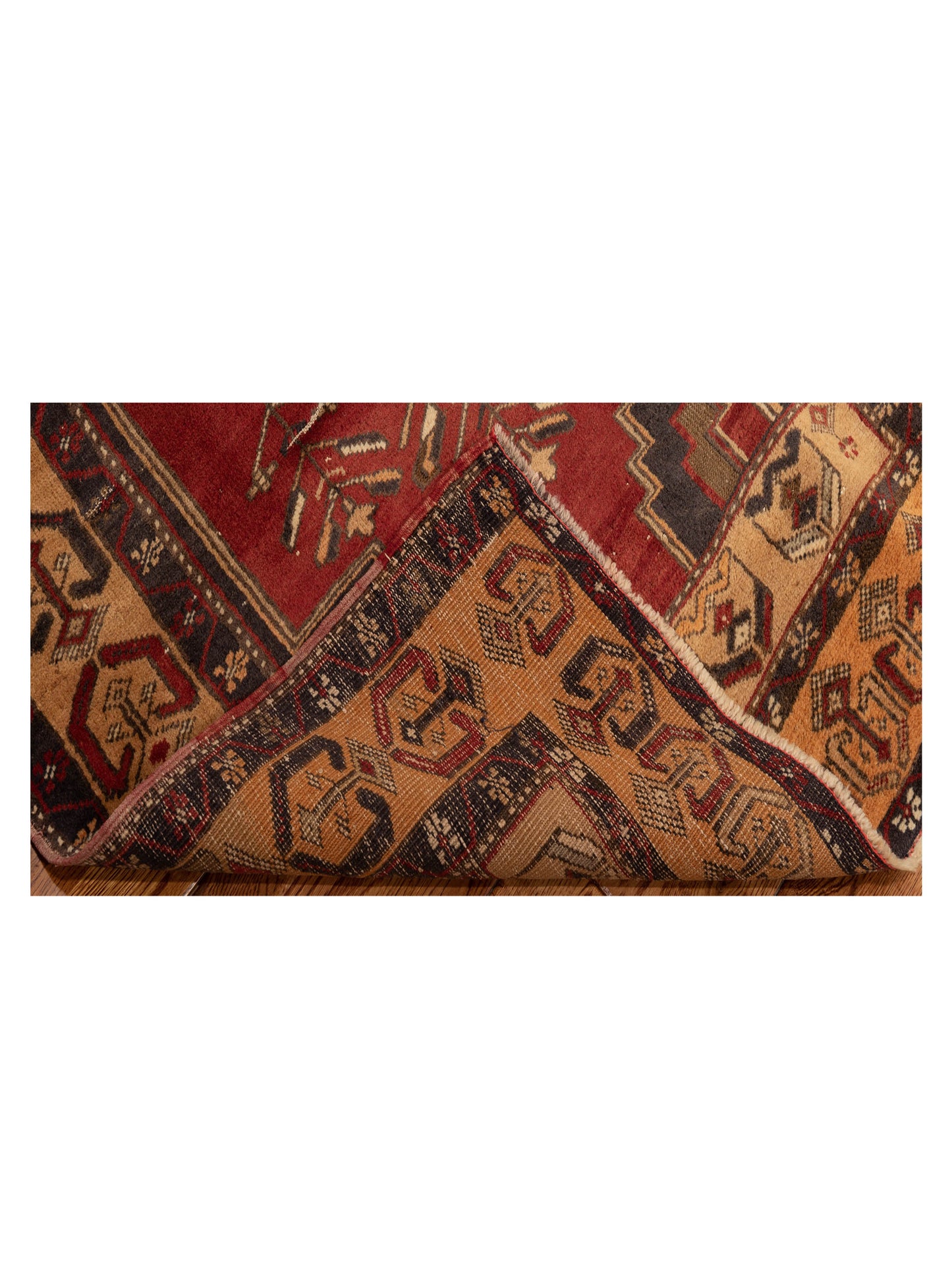 Old Anatolian 148506 Red Gold 3.9x7.1 Hand Knotted Rug