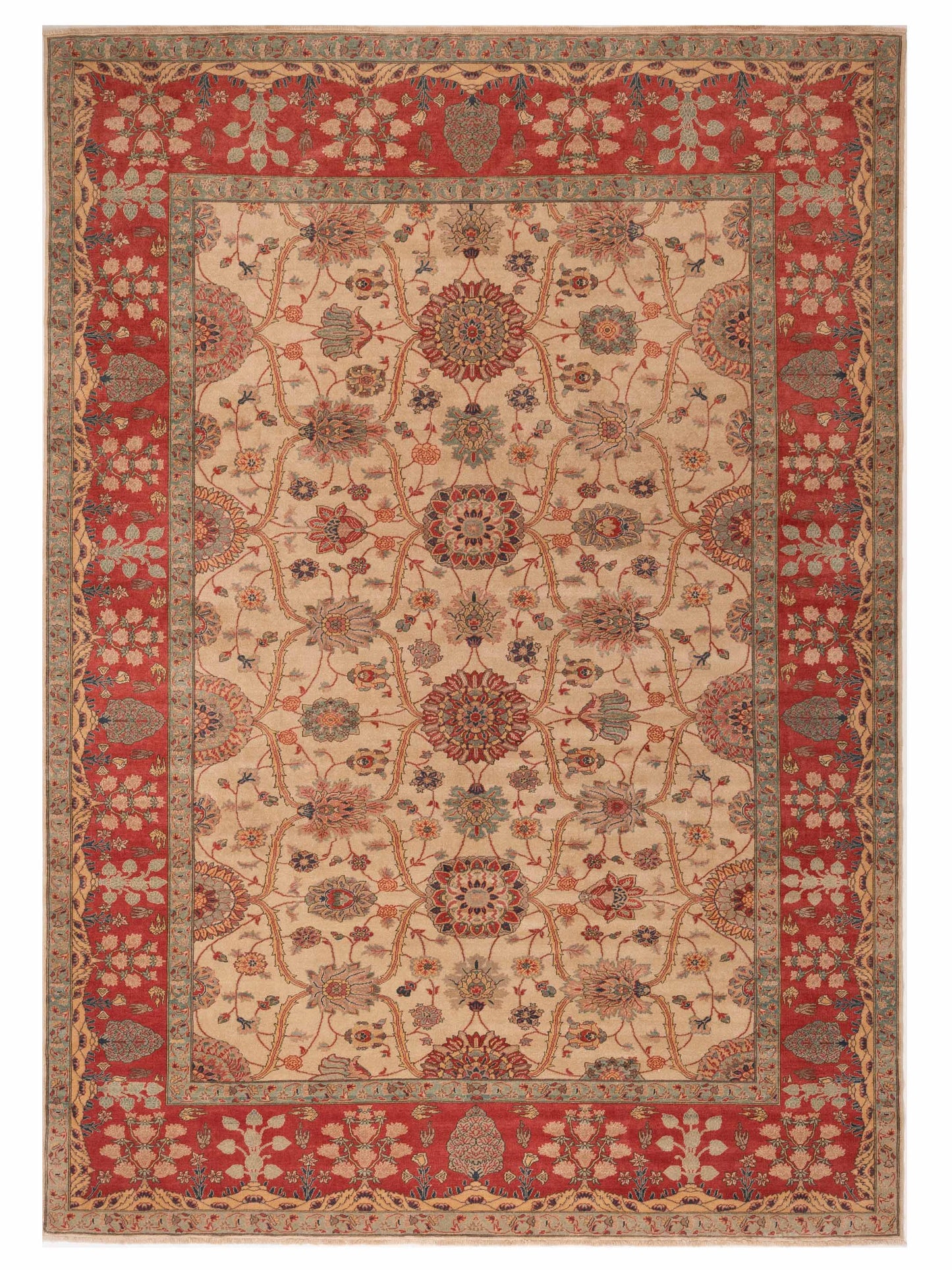 Pasha Antique Loom  Ivory Rust Traditional