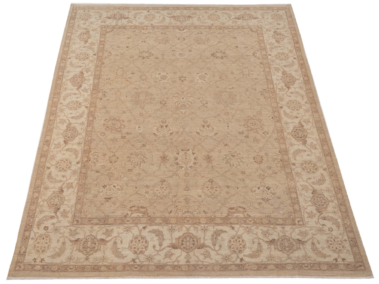 Laila 113084 Camel Ivory 8.8x11.9 Hand Knotted Rug