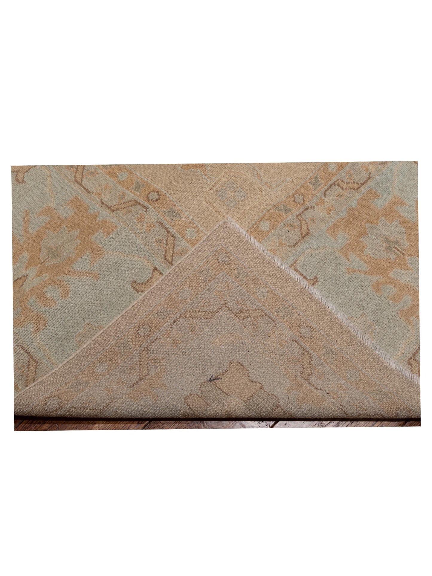 Oushak Shah 124404 Cream Light Blue 12x15.5 Hand Knotted Rug