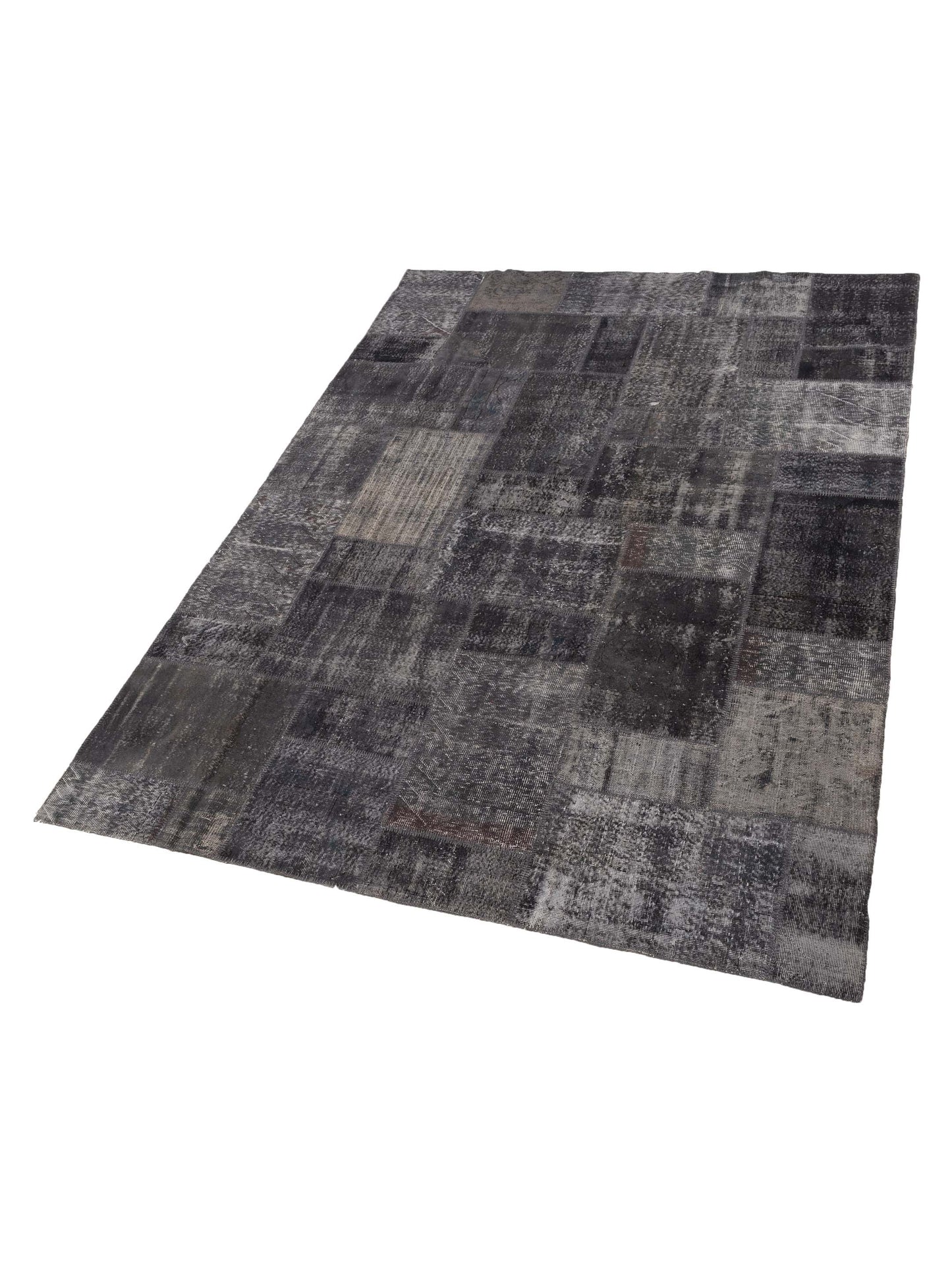 Turkish Vestige Patchwork 111794 Dark Gray 9x12 Hand Knotted Rug
