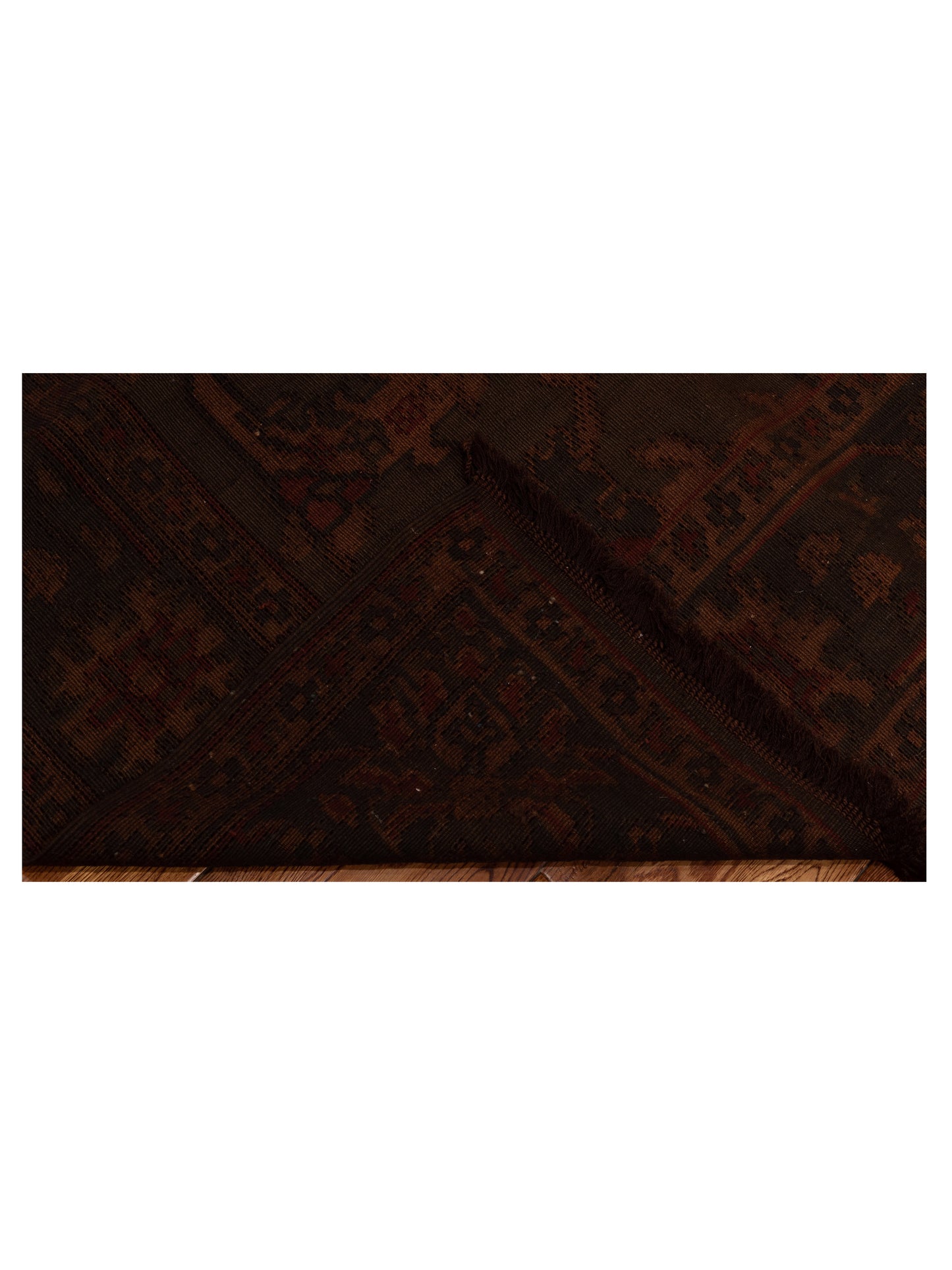 Vintage 66467 Dark Brown 6.7x8.6 Hand Knotted Rug