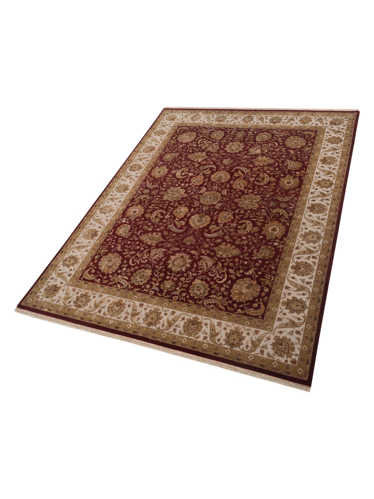 Imperial Silk 135510 Red Beige 9.2x12.1 Hand Knotted Rug