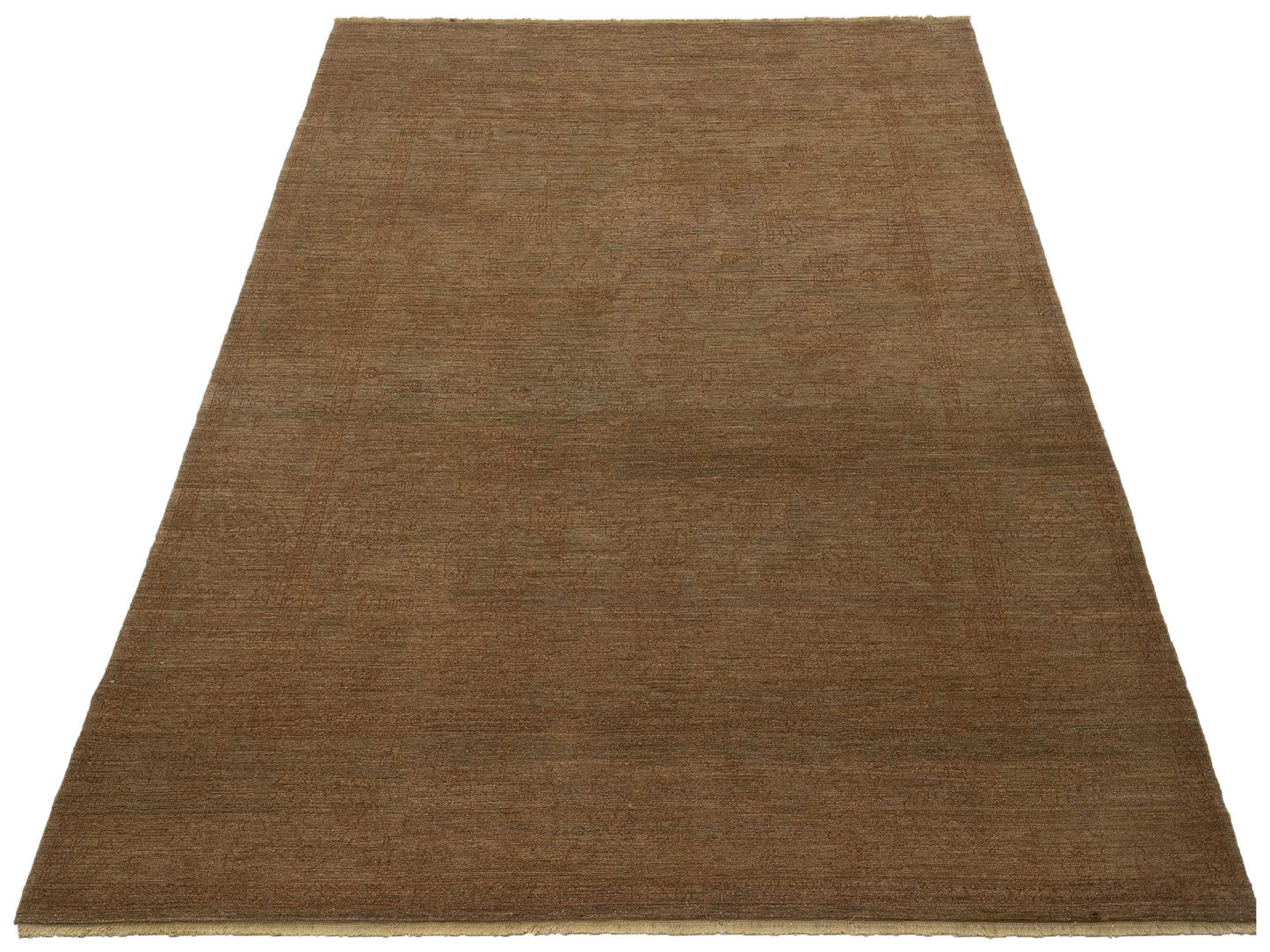 Defne Jade Brown Brown 8.1x9.11 Hand Knotted Rug