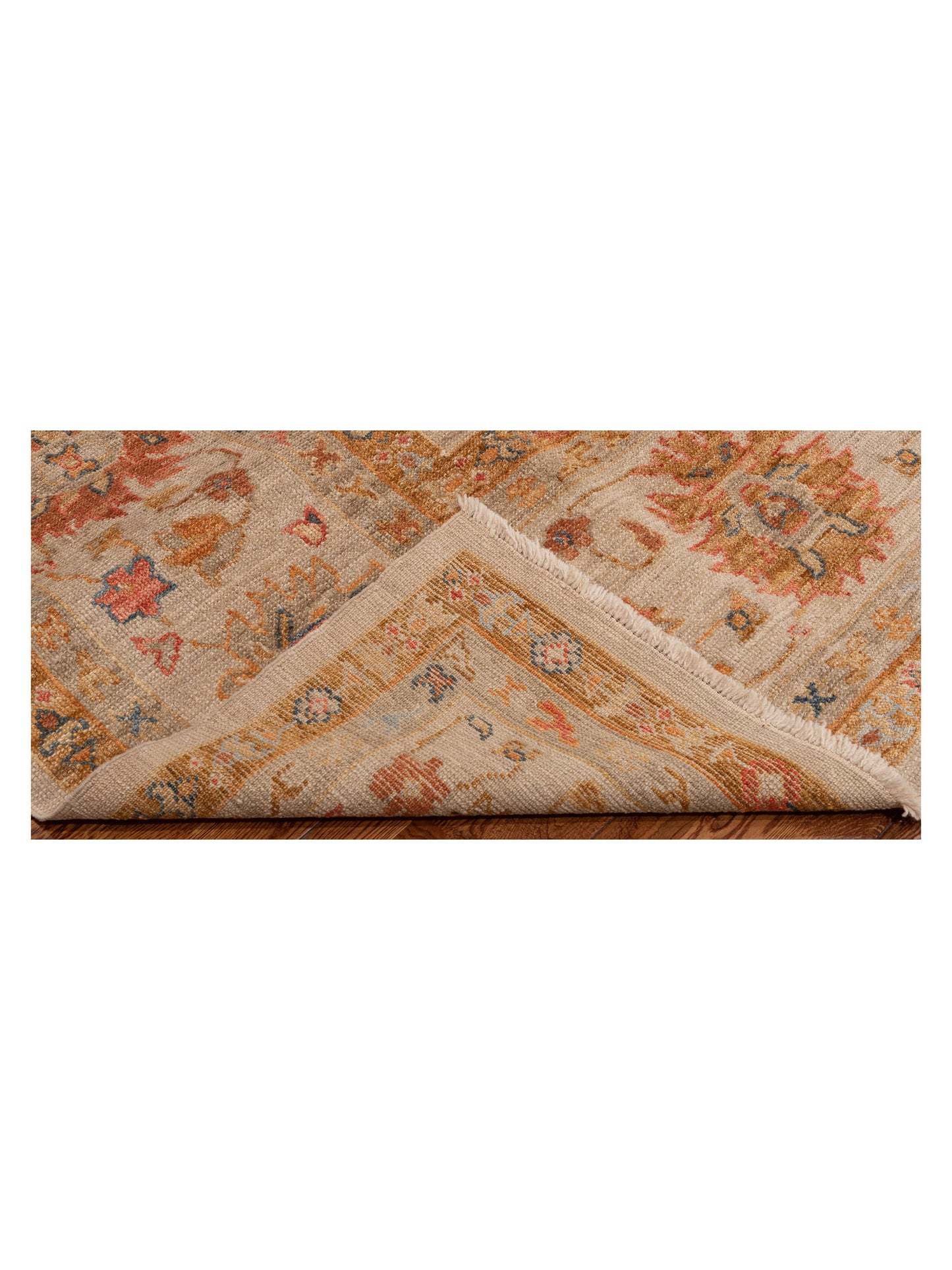 Angora Oushak 145820 Ivory Ivory 12.3x18.1 Hand Knotted Rug
