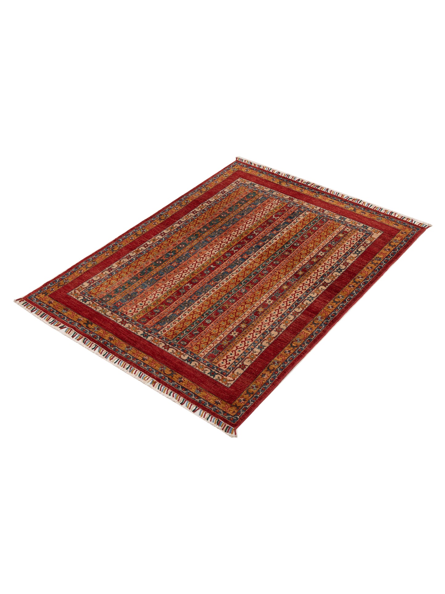 Shawl 152030 Multi Multi 4.11x6.5 Hand Knotted Rug
