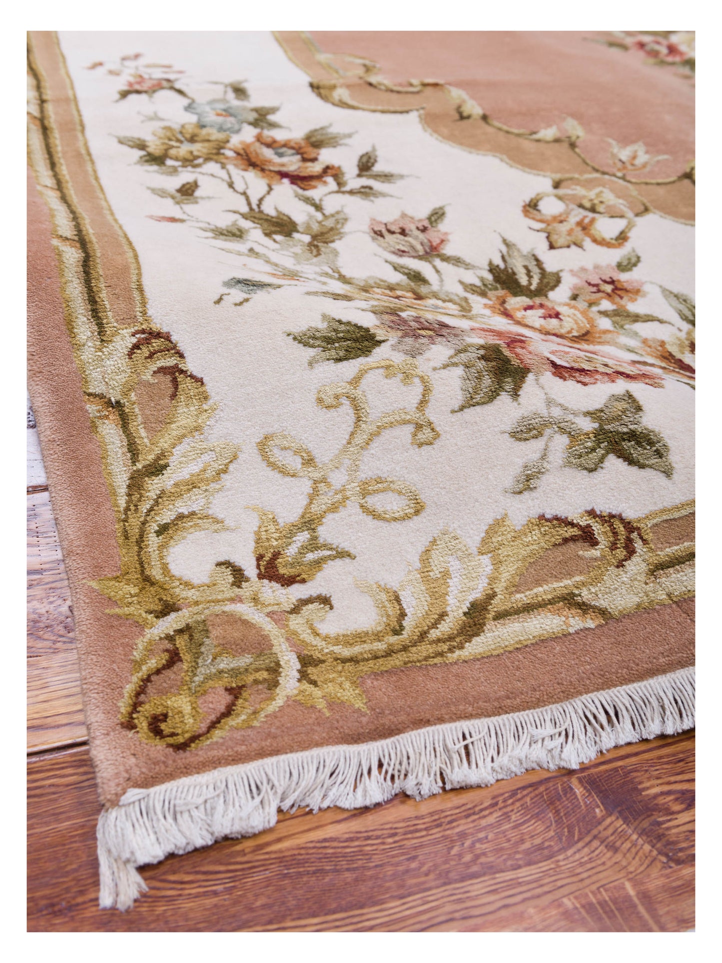 Magnolia 105758 Brown Ivory 9x13.4 Hand Knotted Rug