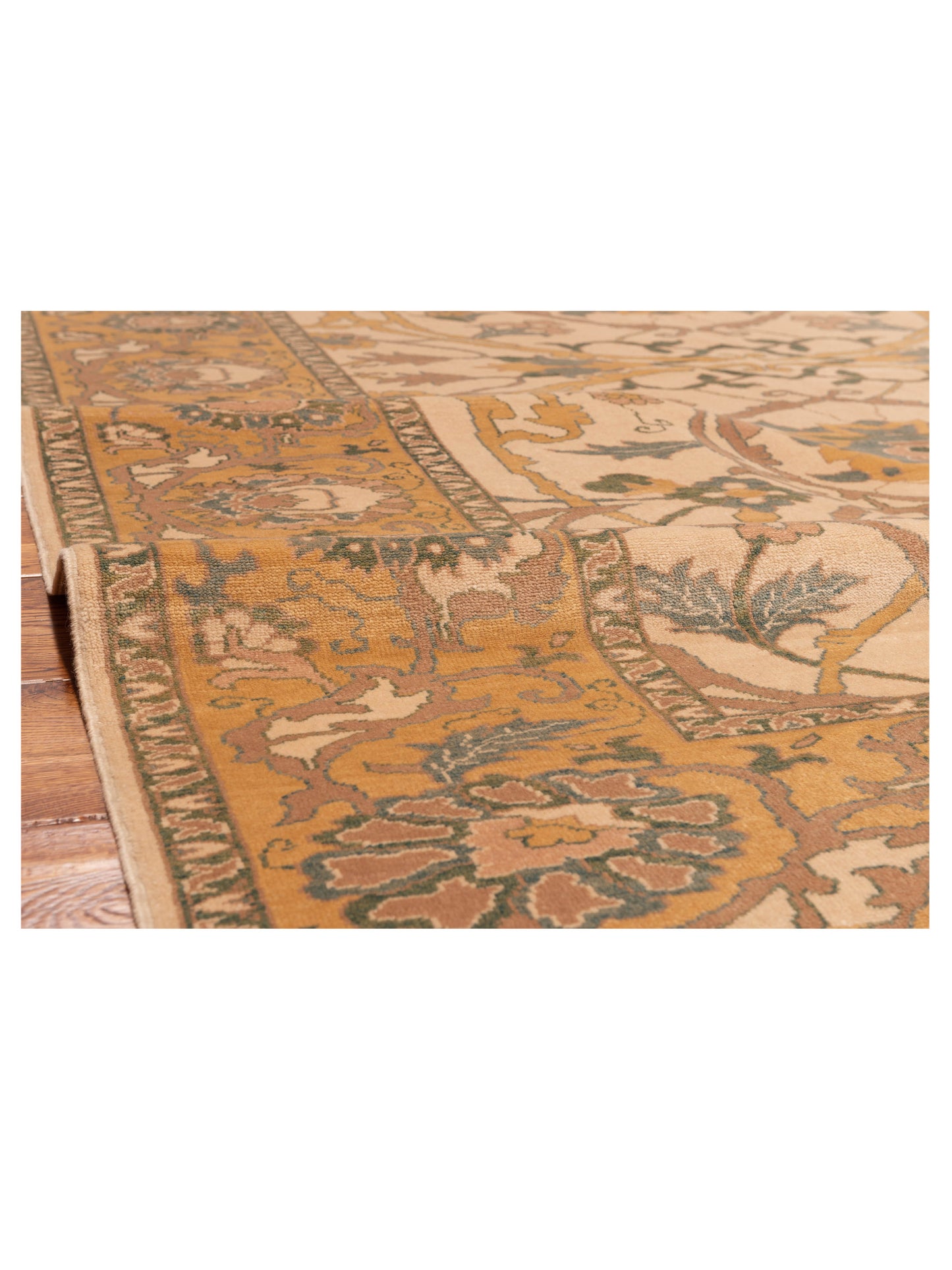 Antique Loom 117195 Ivory Gold 6.9x9.5 Hand Knotted Rug