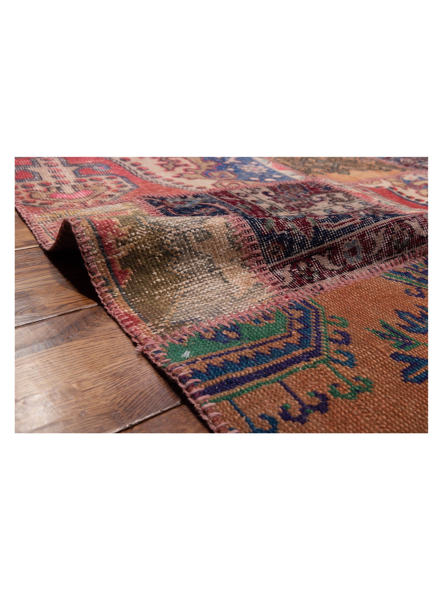 Turkish Vestige Patchwork 142746 Multi 11.6x15.6 Hand Knotted Rug