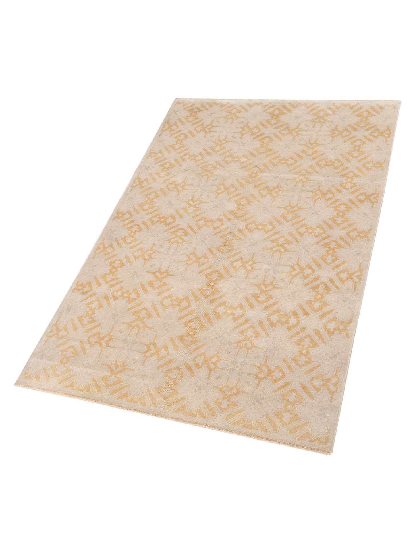 Evren 122221 Silver Gold 6x9 Hand Knotted Rug