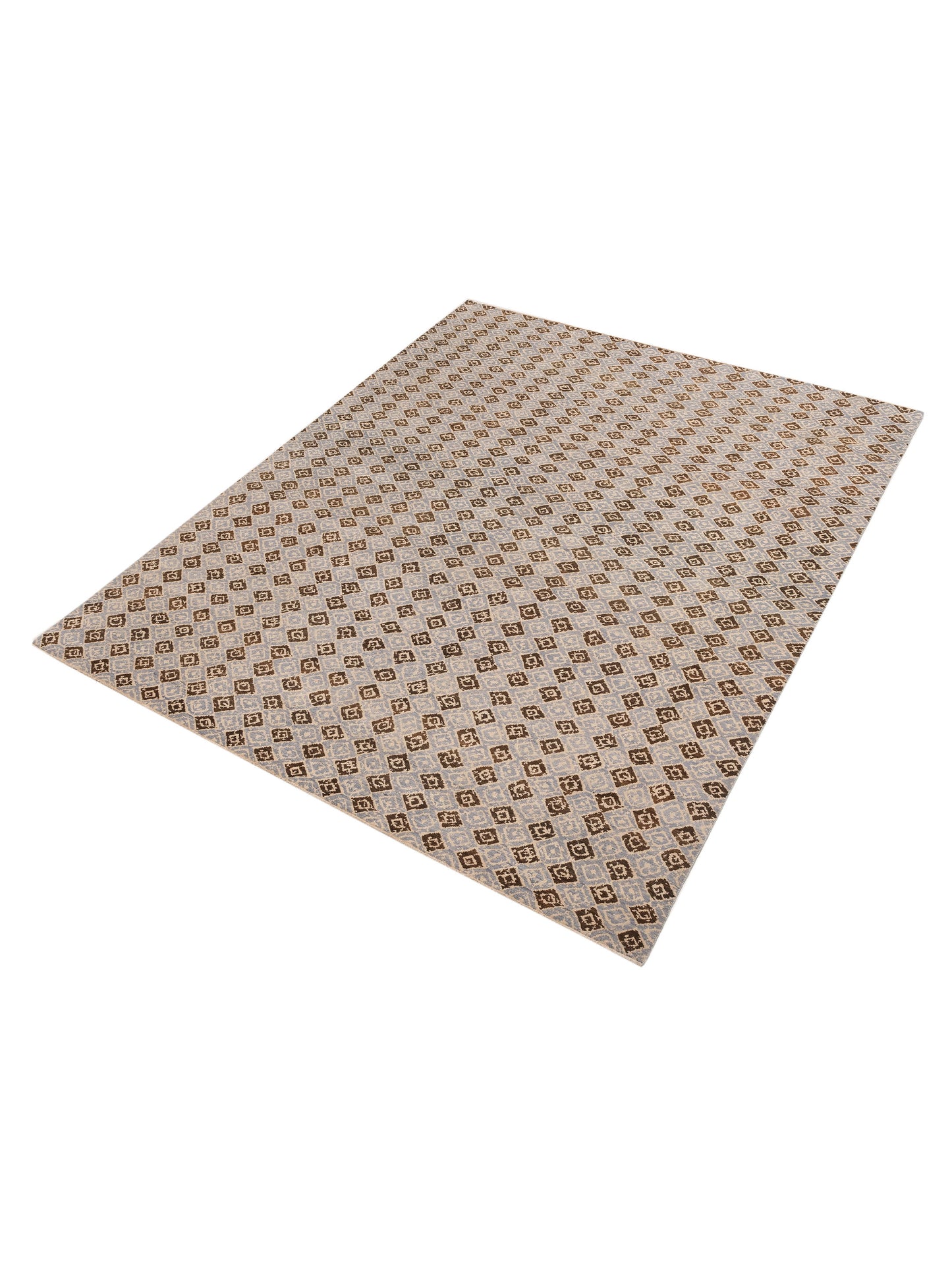 Tibetino 119234 Gray Brown 7.11x9.9 Hand Knotted Rug