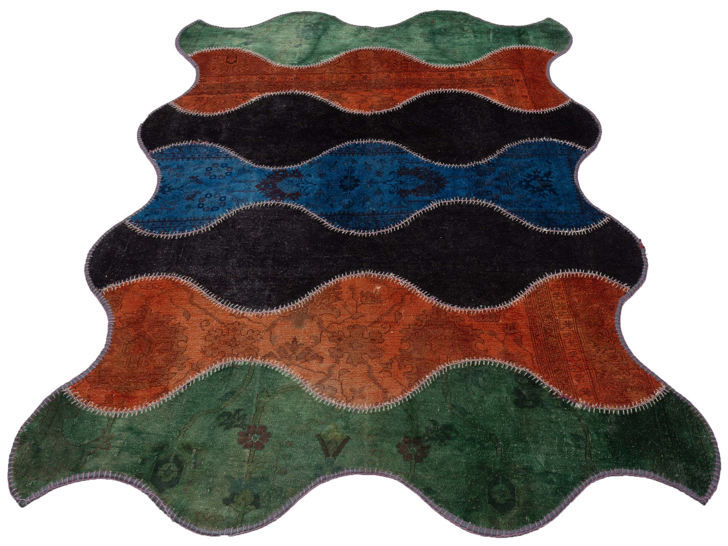 Turkish Vestige Patchwork 114244 Multi 7.3x8.8 Hand Knotted Rug