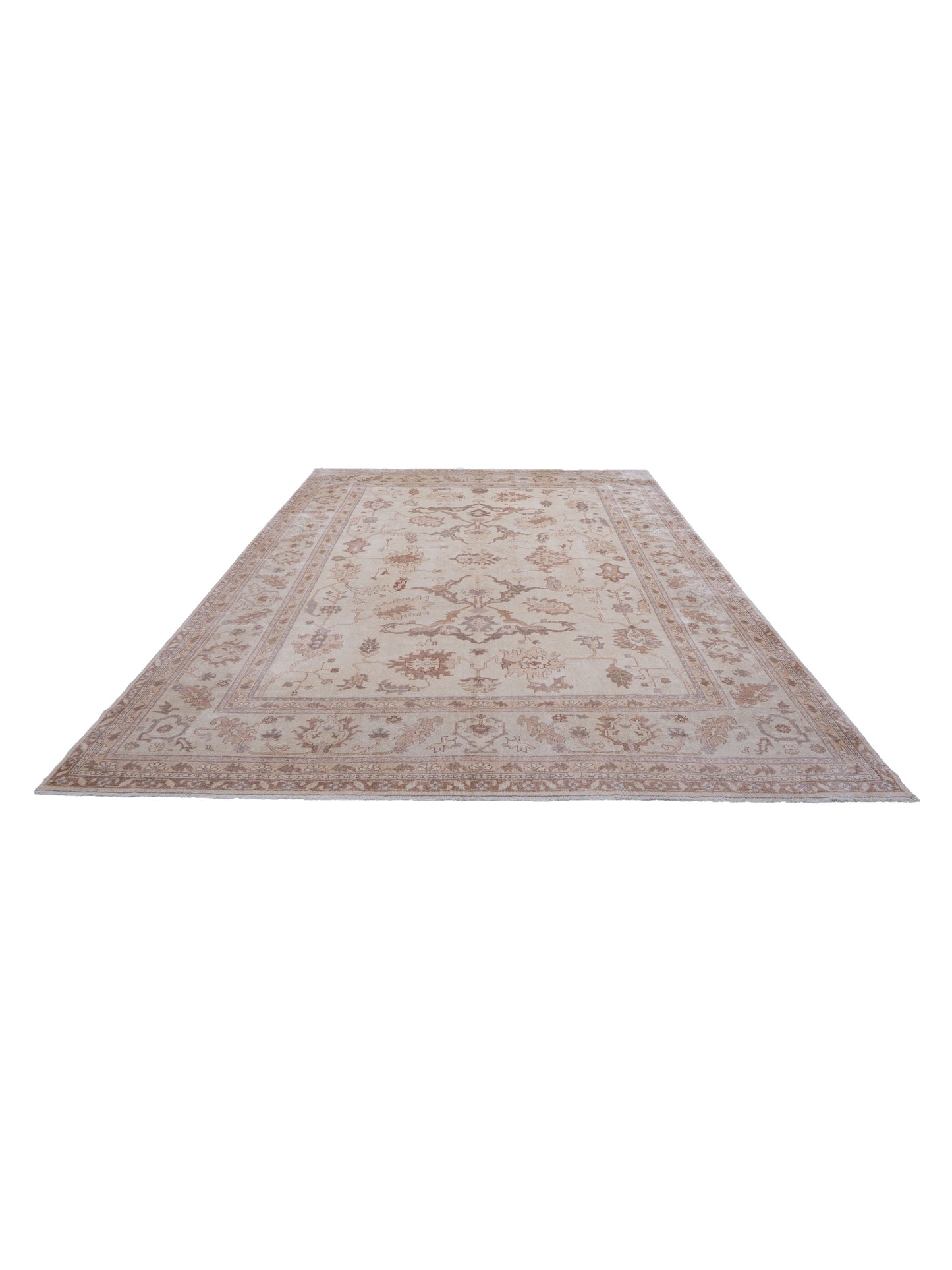 Angora Oushak 108091 Ivory Ivory 11x14.10 Hand Knotted Rug