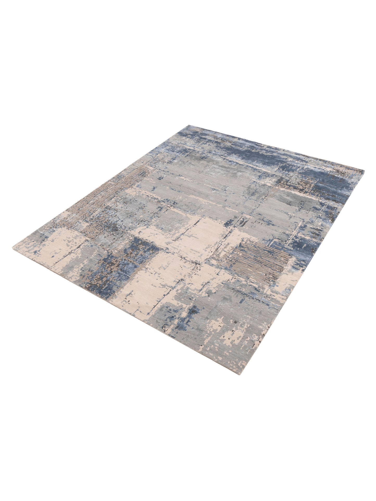 Tibetino 153848 Silver Blue 8x10 Hand Knotted Rug