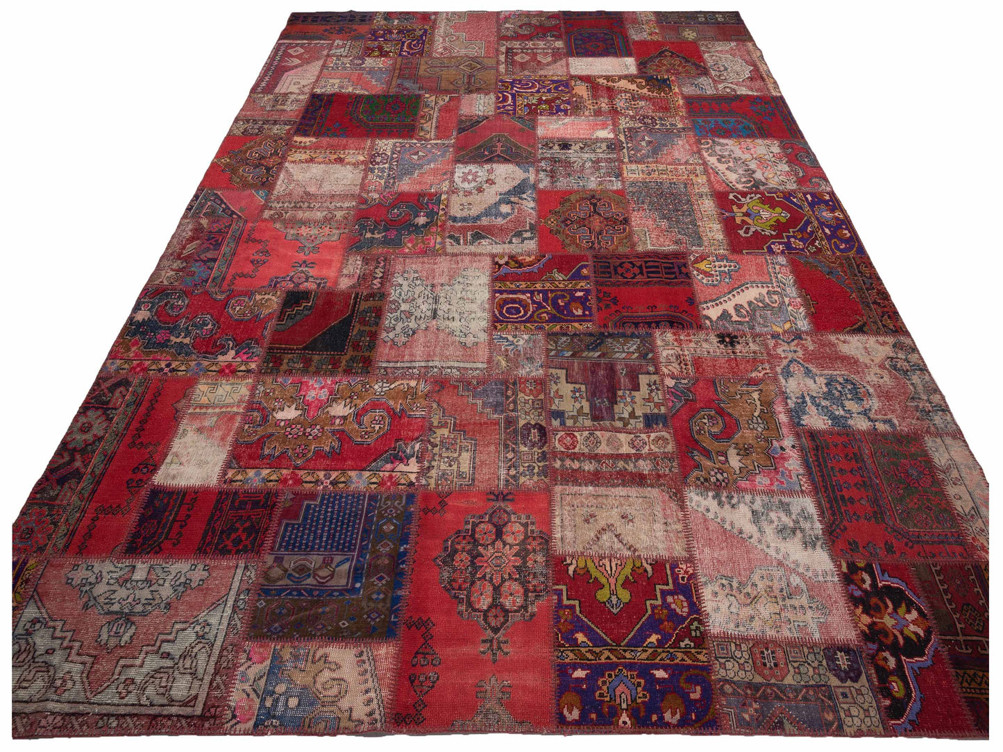 Turkish Vestige Patchwork 146044 Multi 12x15.9 Hand Knotted Rug