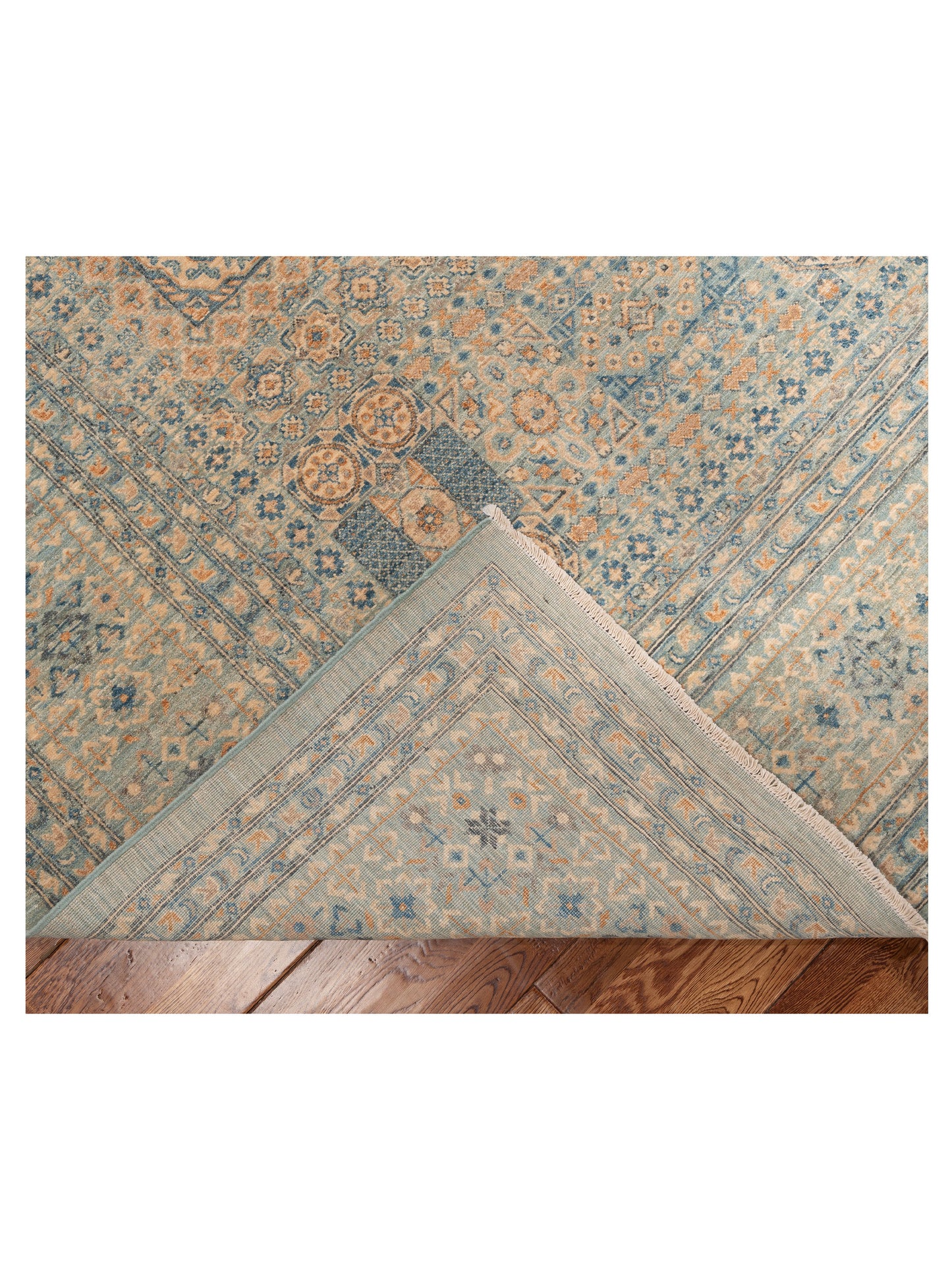 Mamluk 152769 Gray Gray 8.11x12.2 Hand Knotted Rug
