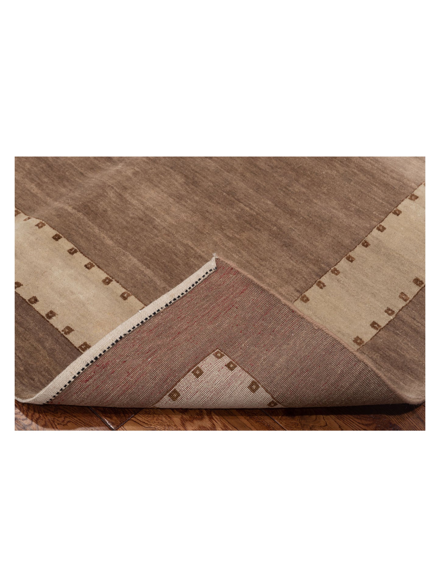 Aurore 96228 Brown Beige 5.6x7.11 Hand Knotted Rug