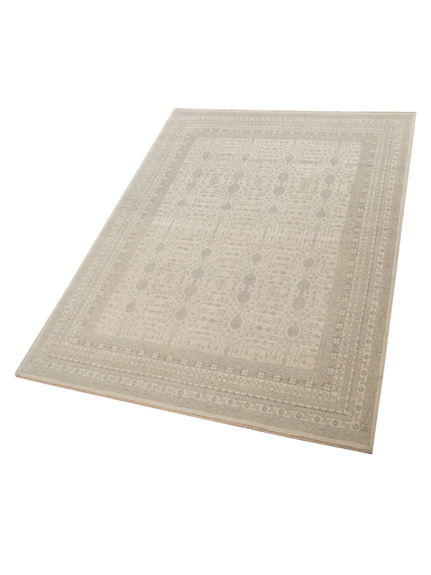 Stella 124390 Ivory Ivory 7.8x10.1 Hand Knotted Rug