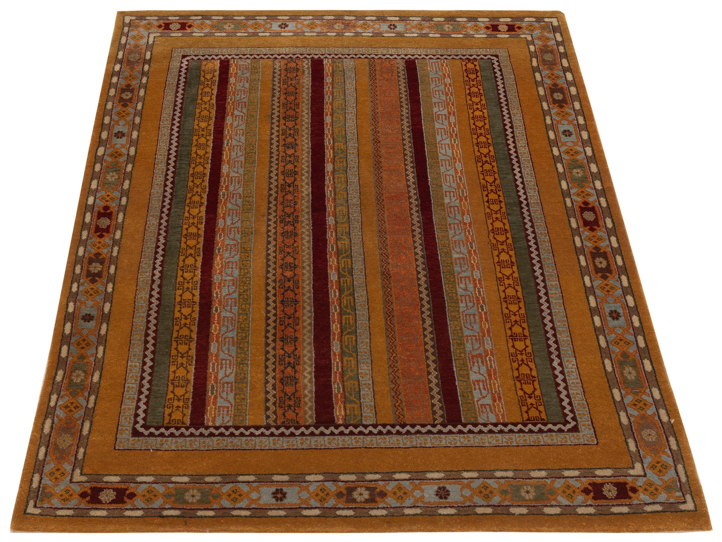 Shawl 110879 Multi 4.1x6 Hand Knotted Rug