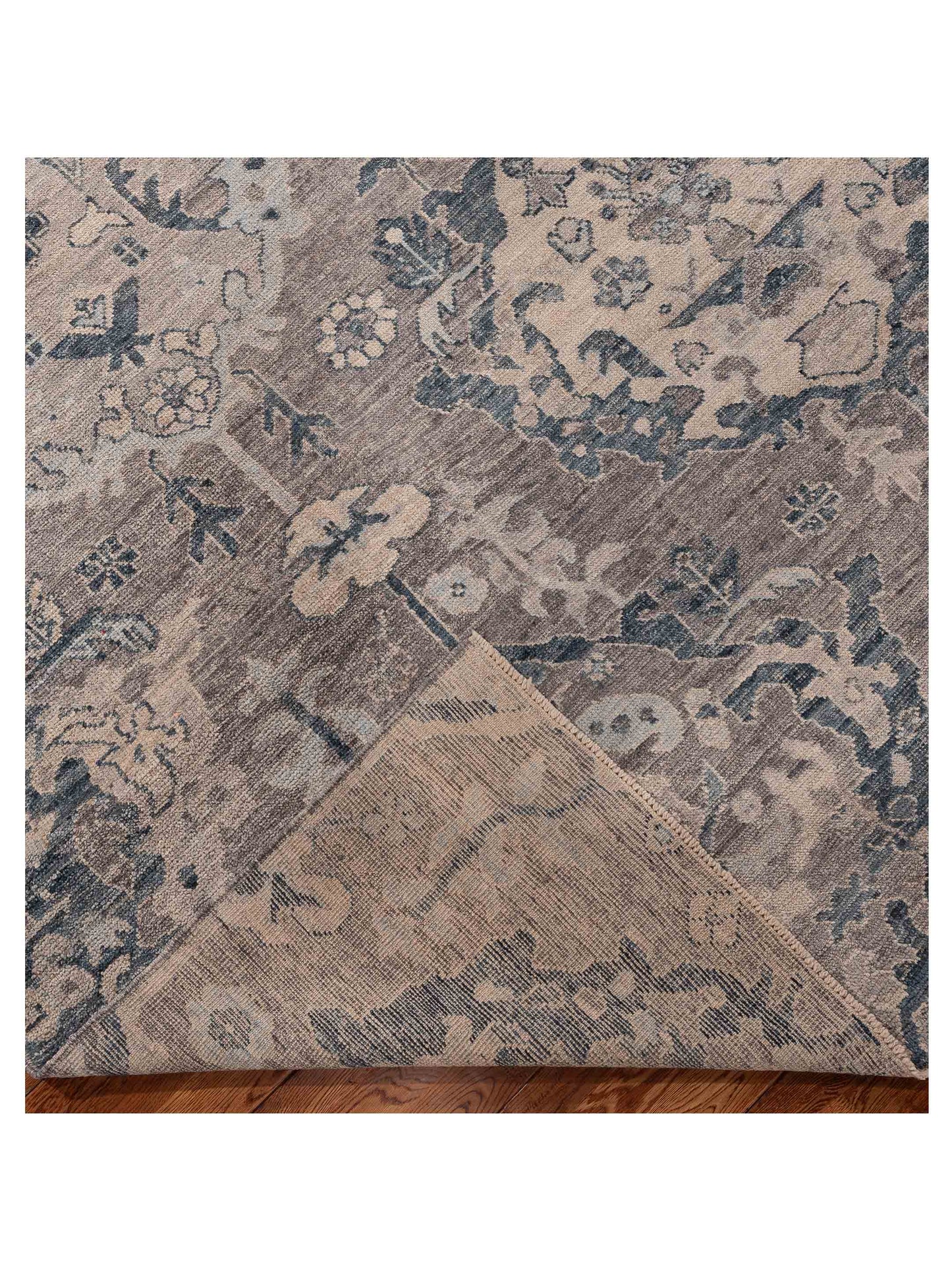 Angora Oushak 156072 Gray Blue 8.10x11.4 Hand Knotted Rug