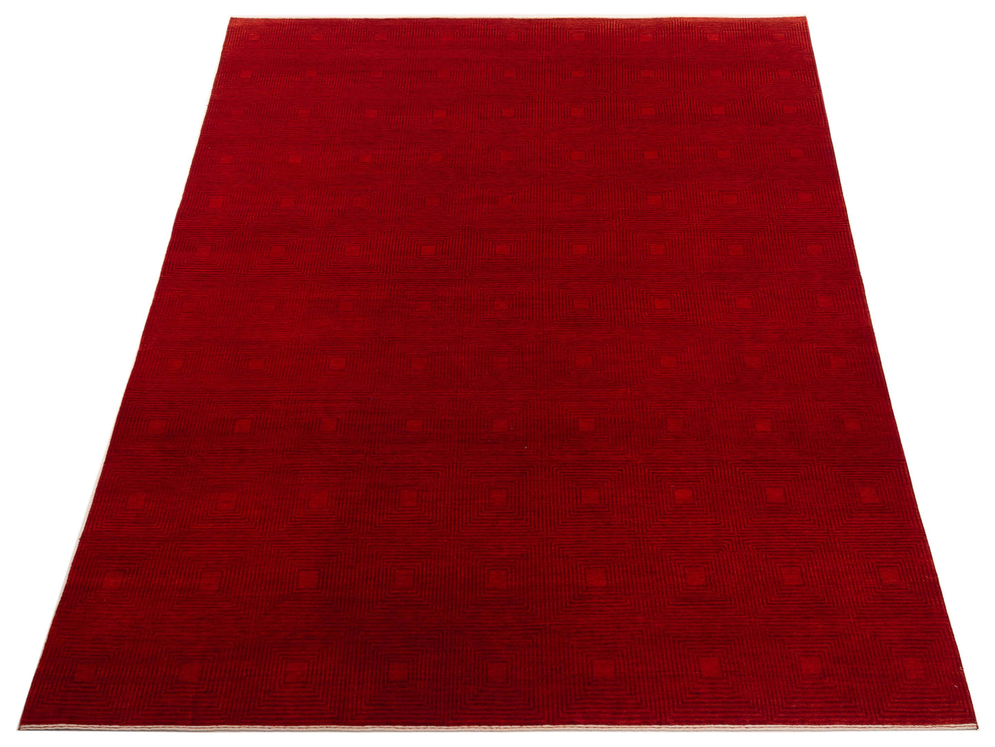 Loribaft 108462 Red Red 8.10x11.10 Hand Knotted Rug