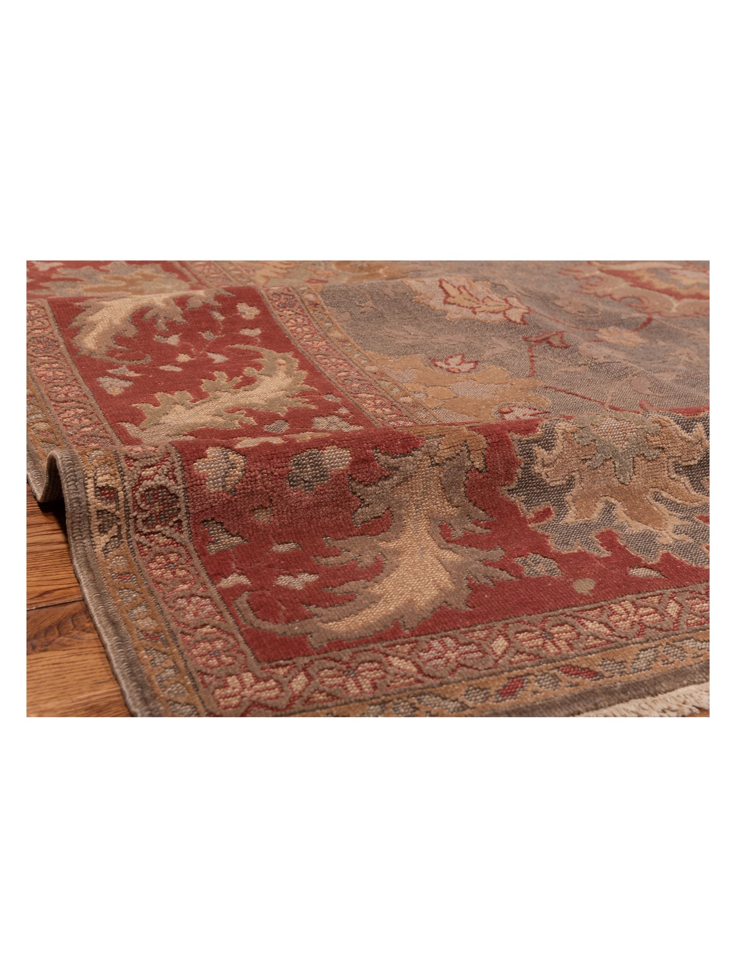 Turkish Elvan 75757 Silver Brick 9.1x11.4 Hand Knotted Rug