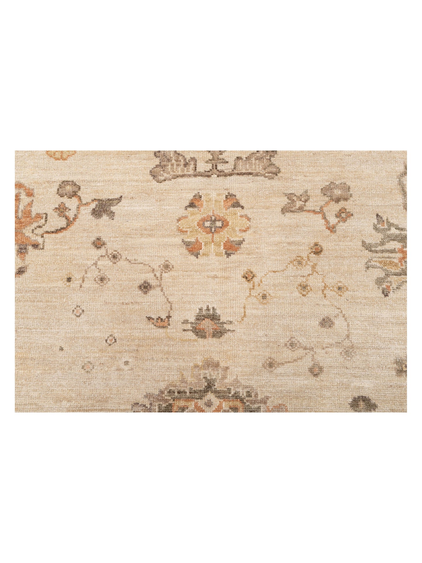 Angora Oushak 144648 Ivory Light Brown 8.4x10.8 Hand Knotted Rug