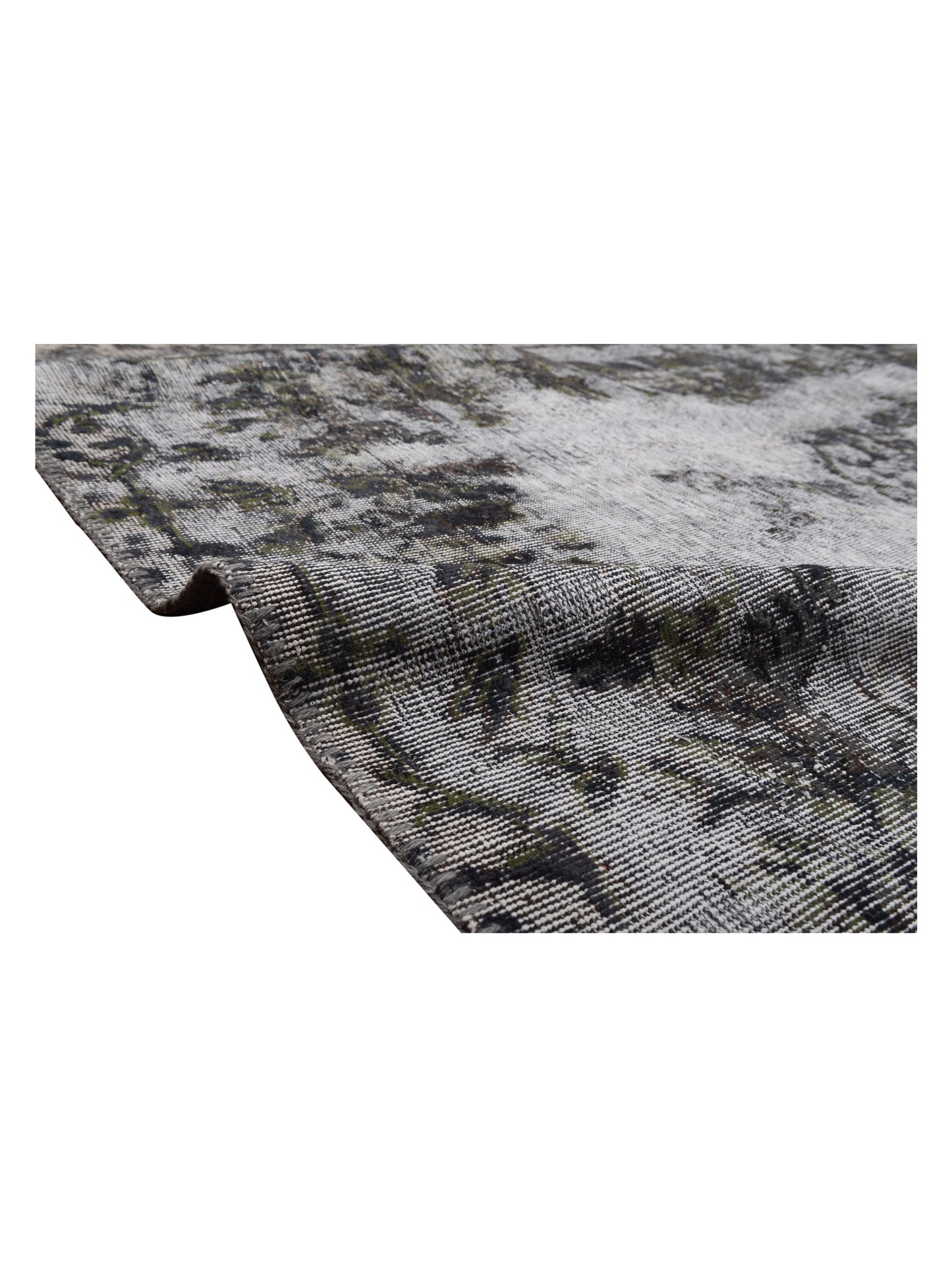 Turkish Vestige Patchwork 130948 Gray 10x13.11 Hand Knotted Rug