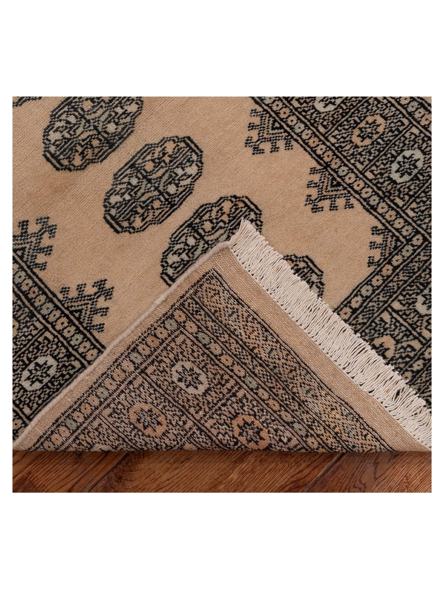 Bokhara 153441 Beige Beige 2.6x8 Hand Knotted Rug