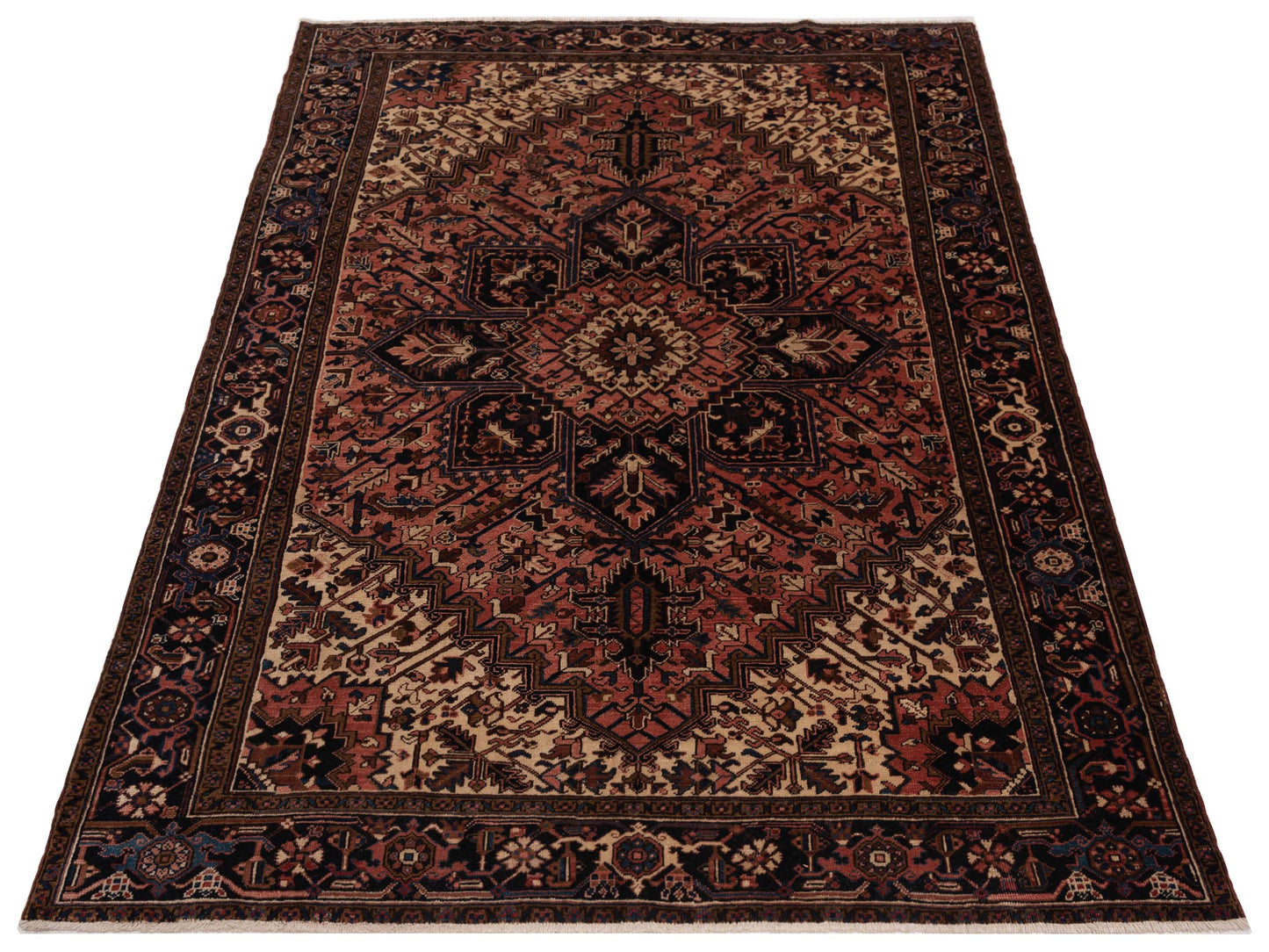 Persian 80577 Brick Brown 7.9x10.6 Hand Knotted Rug