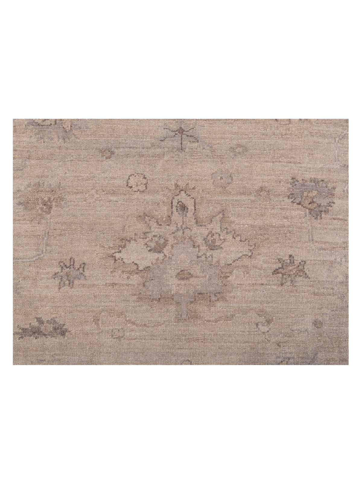 Angora Oushak 123615 Ivory Gray 7.8x9.4 Hand Knotted Rug