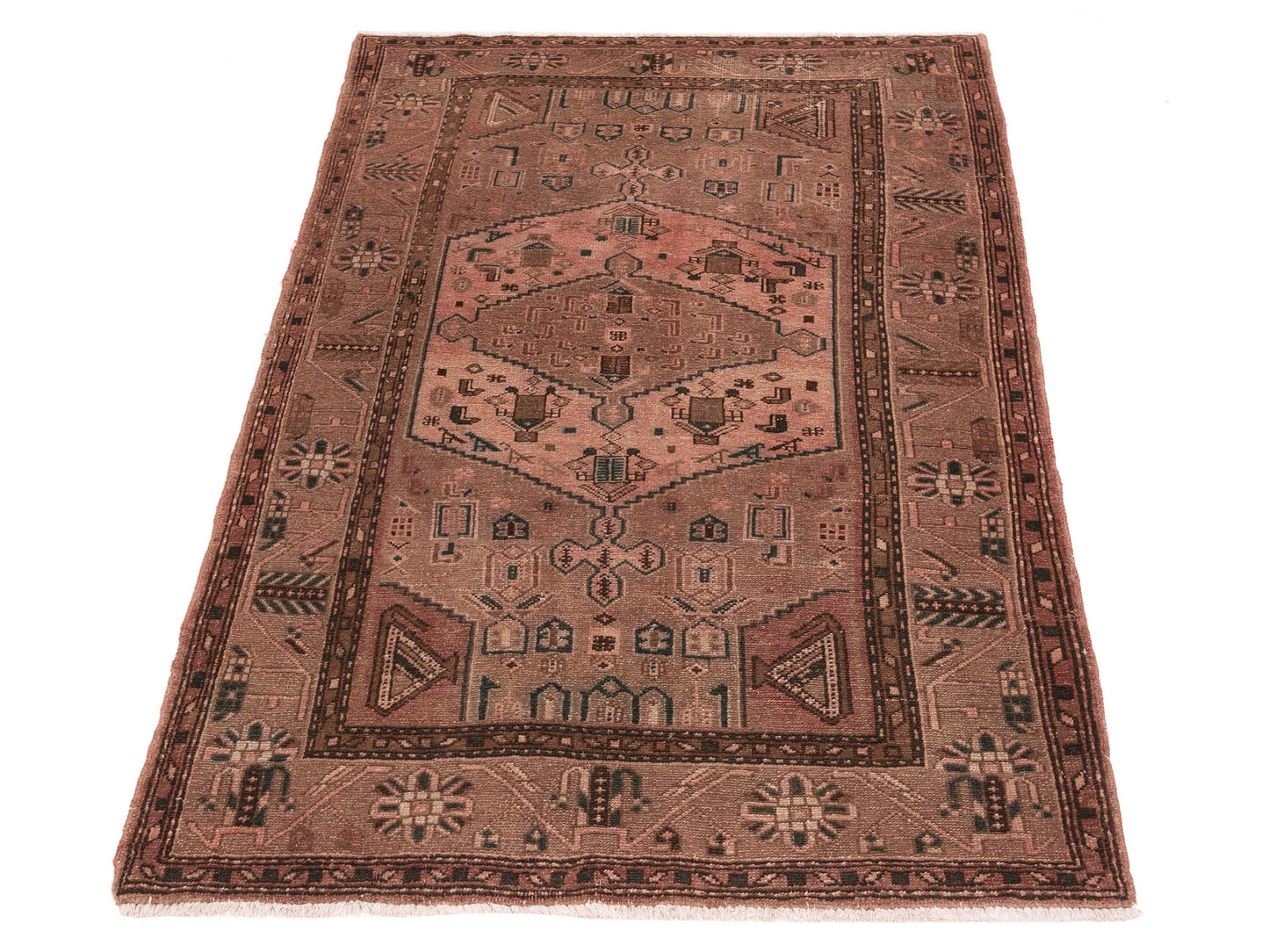 Persian 147722 Brown Brown 4.6x6.9 Hand Knotted Rug