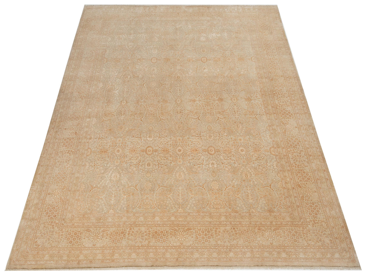 Vintage 111422 Silver 9.2x12.6 Hand Knotted Rug