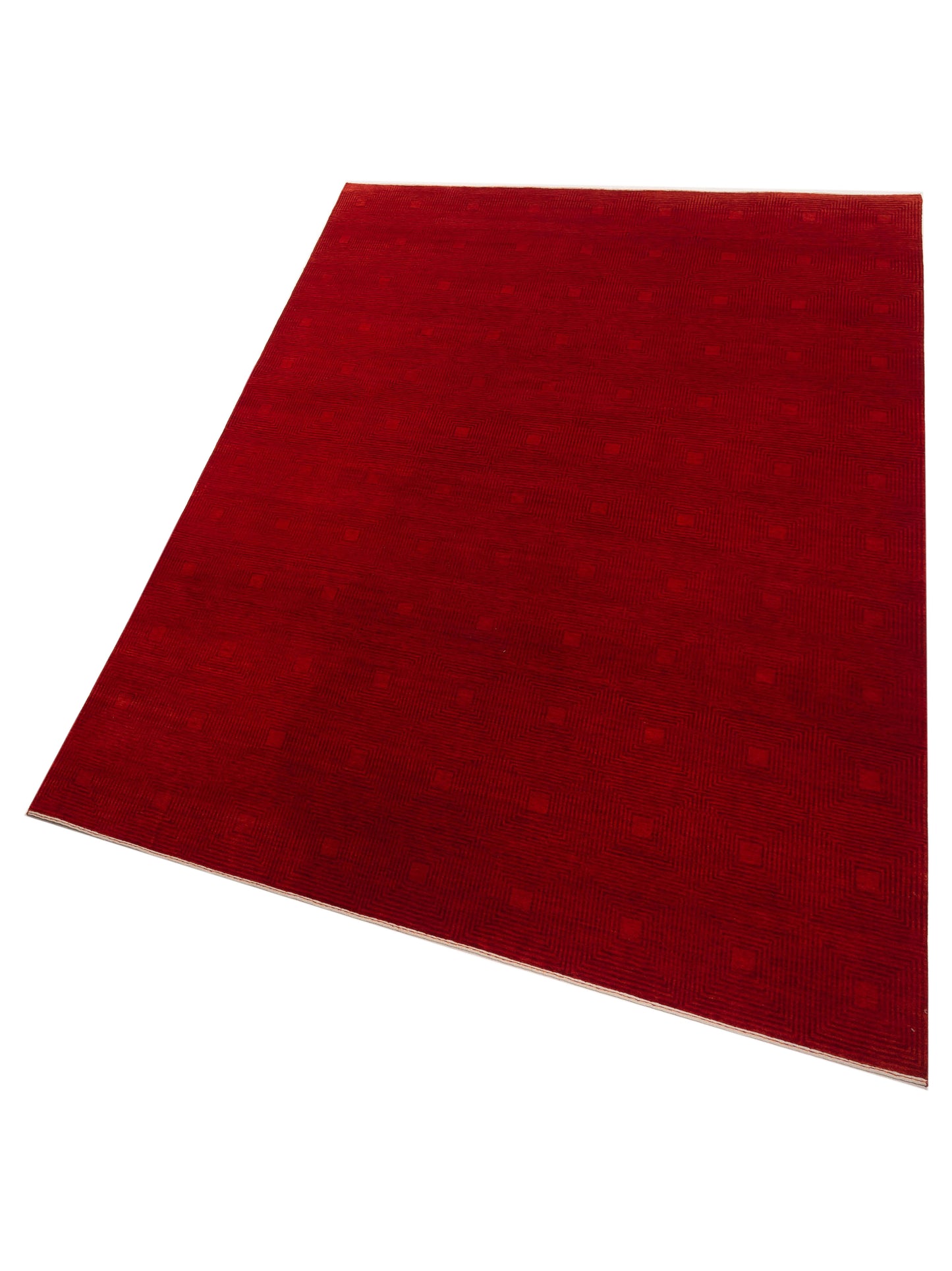 Loribaft 108462 Red Red 8.10x11.10 Hand Knotted Rug